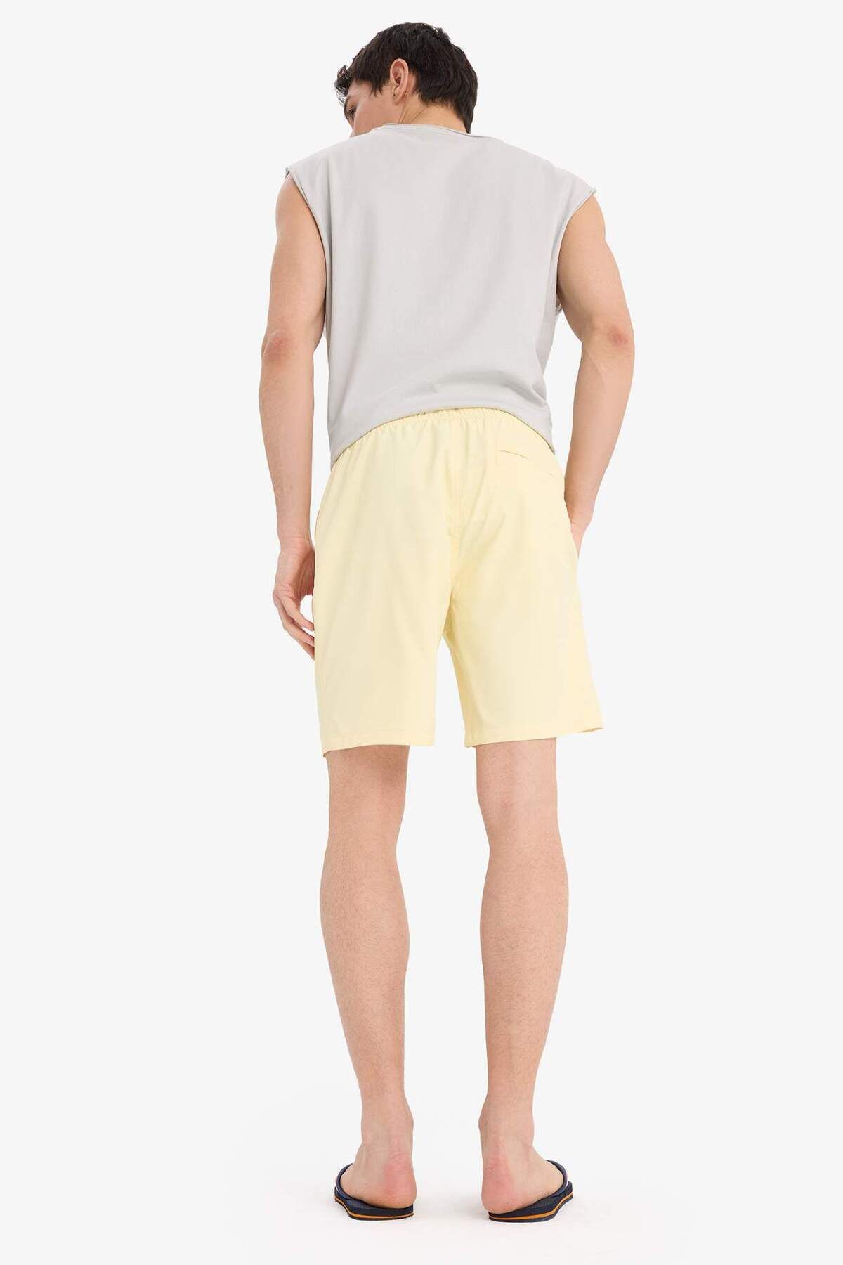 DeFacto-Regular Fit Mesh Lined Short Length Swim Shorts B7255Ax25Hs 6