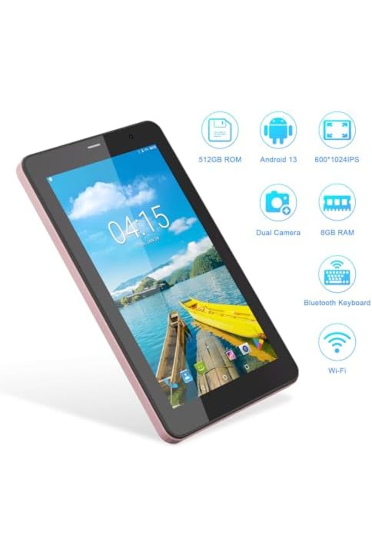 CIDEA-C idea 7 Inch Tablet, Android 13 Tablet, Quad Core Processor, 8GB RAM 512GB ROM, 512GB Expand, Dual 6