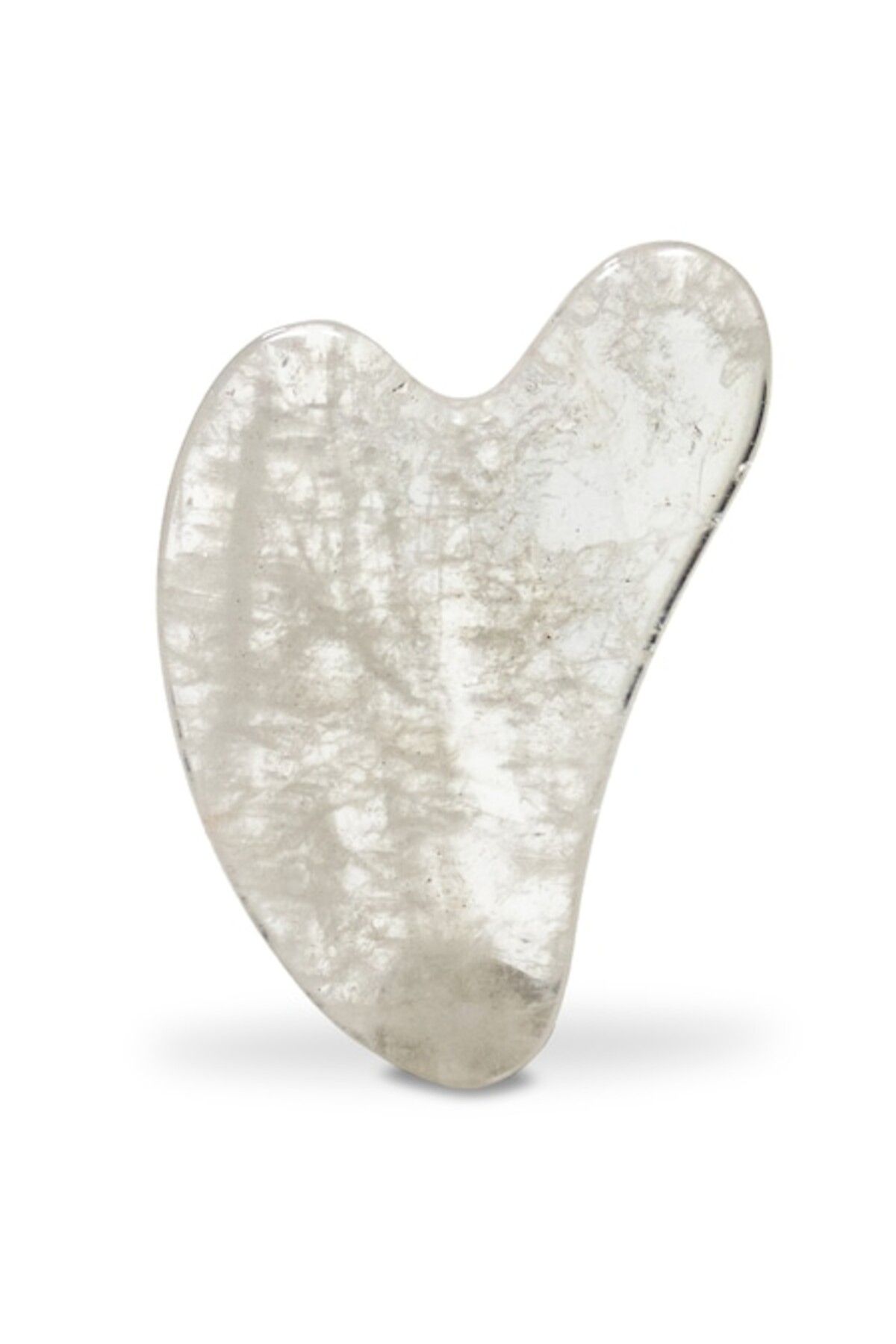 Kanu Nature Accesoriu De Masaj Terapeutic Guasha Heart Crystal Rock White Cu Husă - One Size