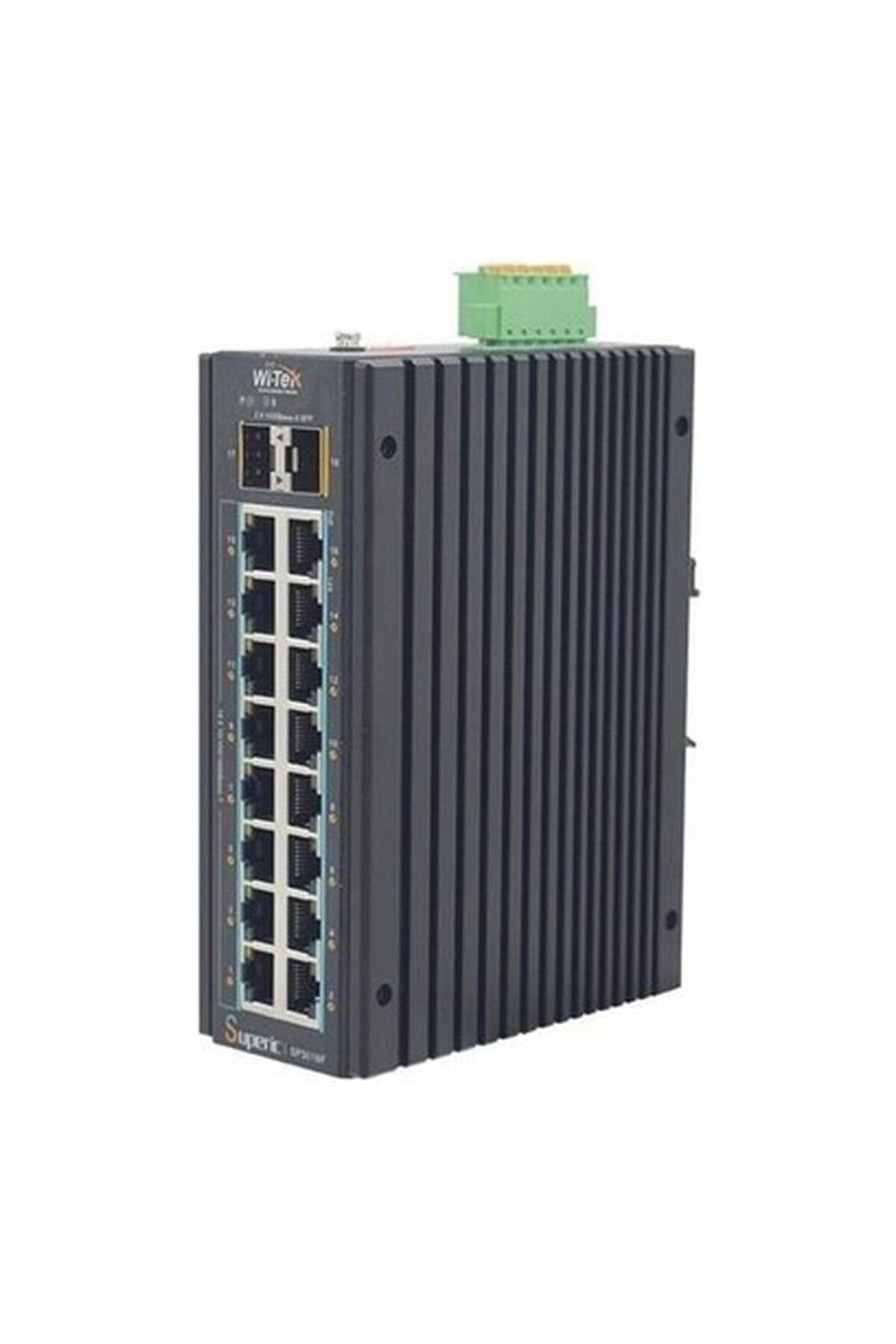 WI-TEK Wı-Tek 16PORT 240W Full Poe WI-SP3018F 16GE Gıgabıt 2x Sfp Yönetilemez Endüstriyel Switch
