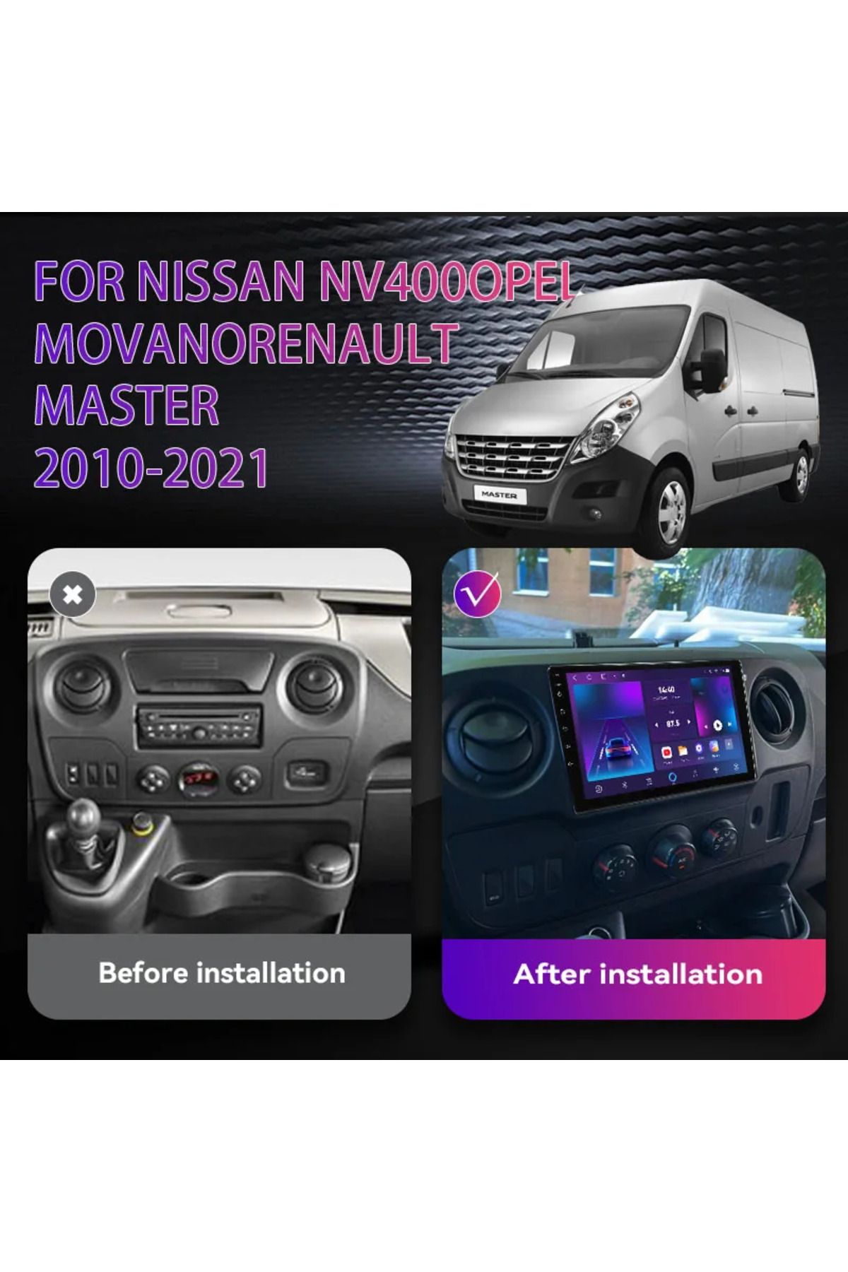 SOUNDCİTY RENAULT MASTER 3 2010-2018 MULTİMEDYA CARPLAY EKRAN SETİ 2 GB RAM 32 HAFIZALI