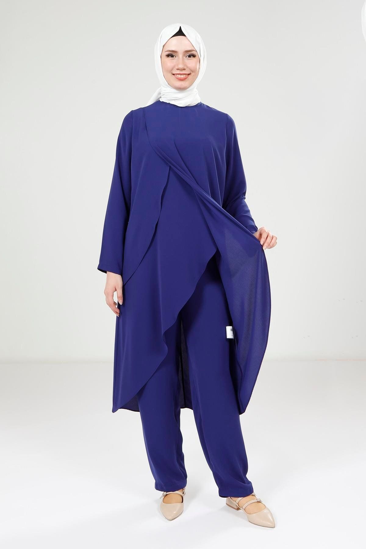 Beyza Lacivert Tunik Pantolon Takım 9372