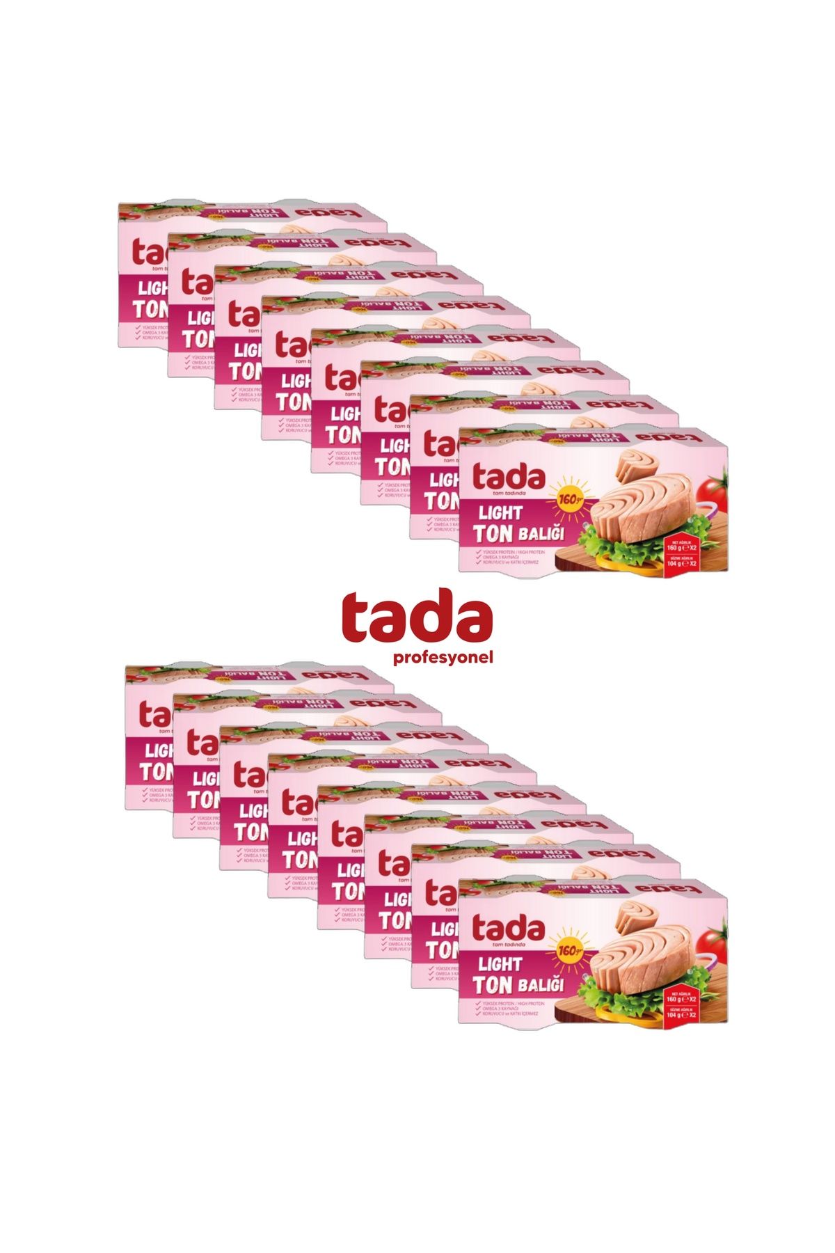 Tada Light/Hafif Ton Balığı 160 gr x 32 Adet