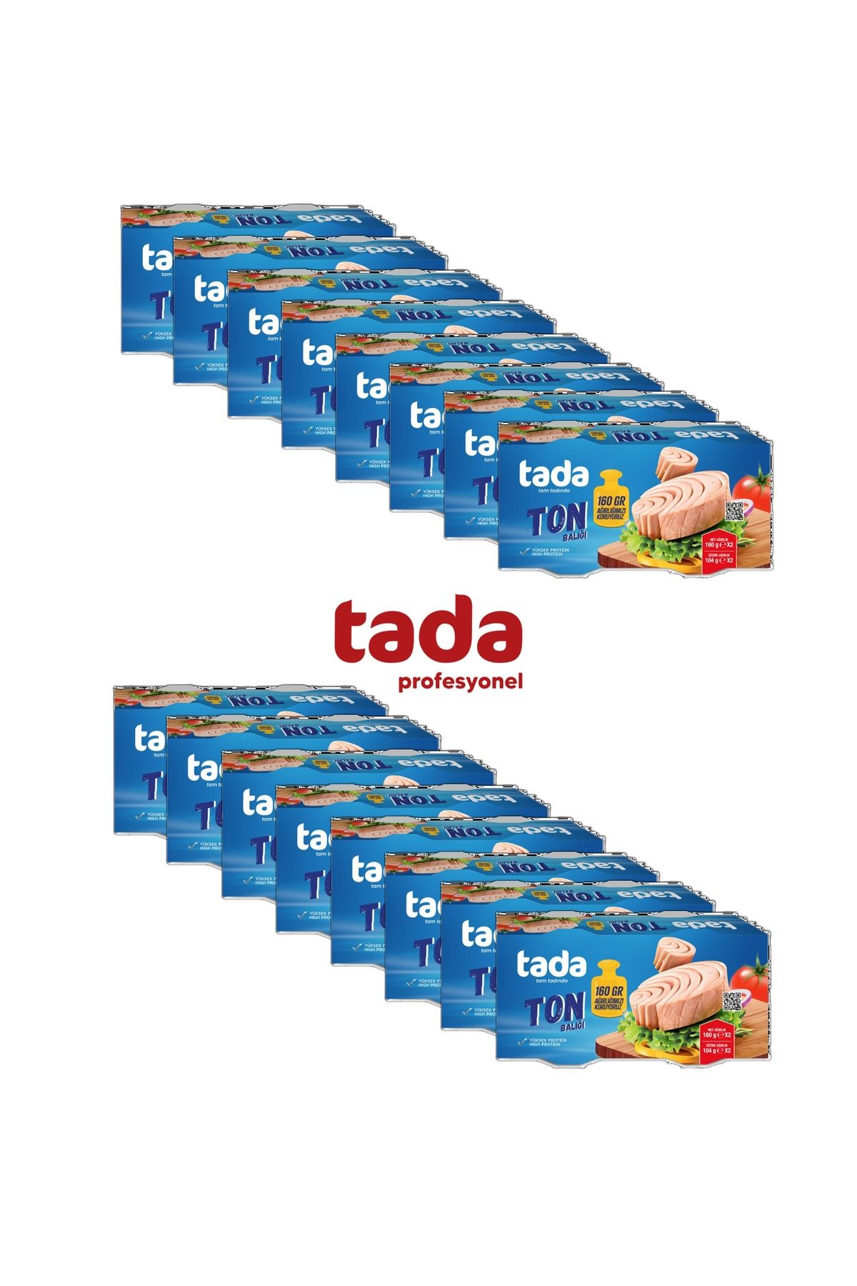 Tada Ayçiçek Yağlı Klasik Ton Balığı 160 gr x 32 Adet