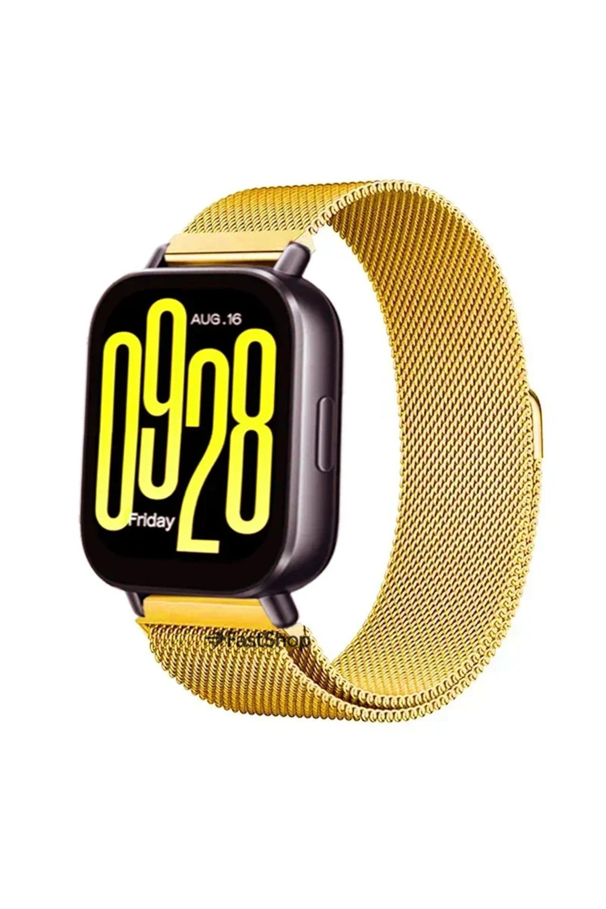 MMPSHOP Xiaomi Redmi Watch 5 Active / Watch 5 Lite Uyumlu 22mm Örgü Metal Hasır Manyetik akıllı saat Kordonu