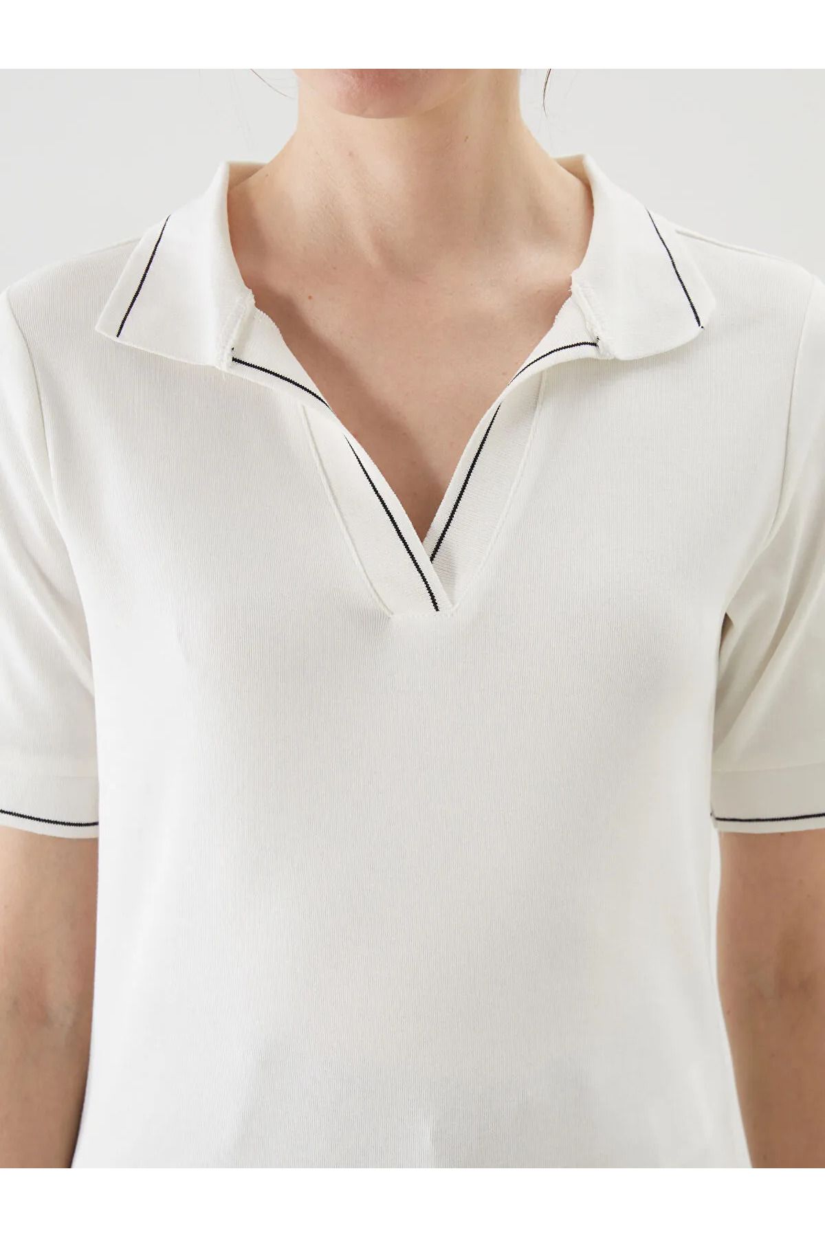 LC Waikiki Polo Yaka Kadın Crop