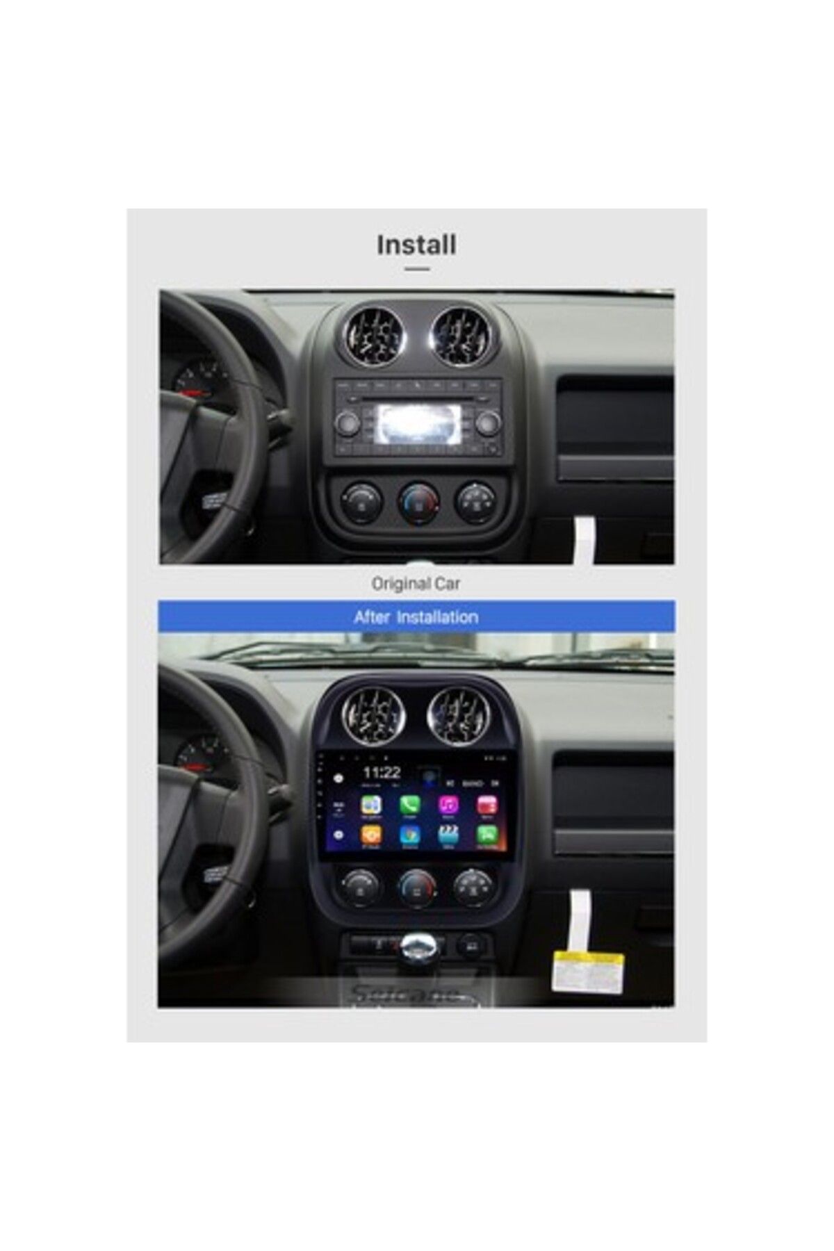 SOUNDCİTY JEEP COMPASS 2010-2014 MULTİMEDYA CARPLAY EKRAN SETİ 4 GB RAM 64 HAFIZALI