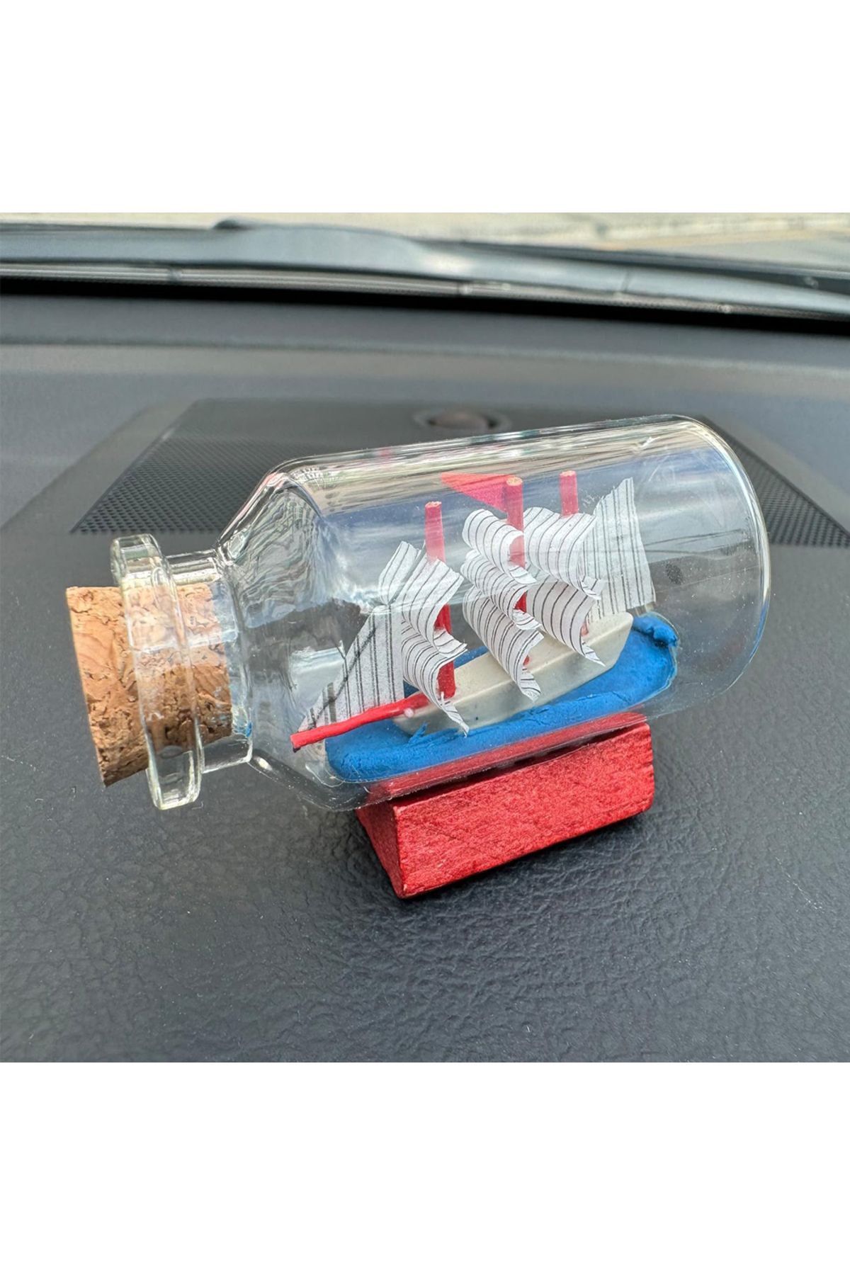 MR RZN STORE Orta Boy Şişe İçerisinde Gemi Maketi