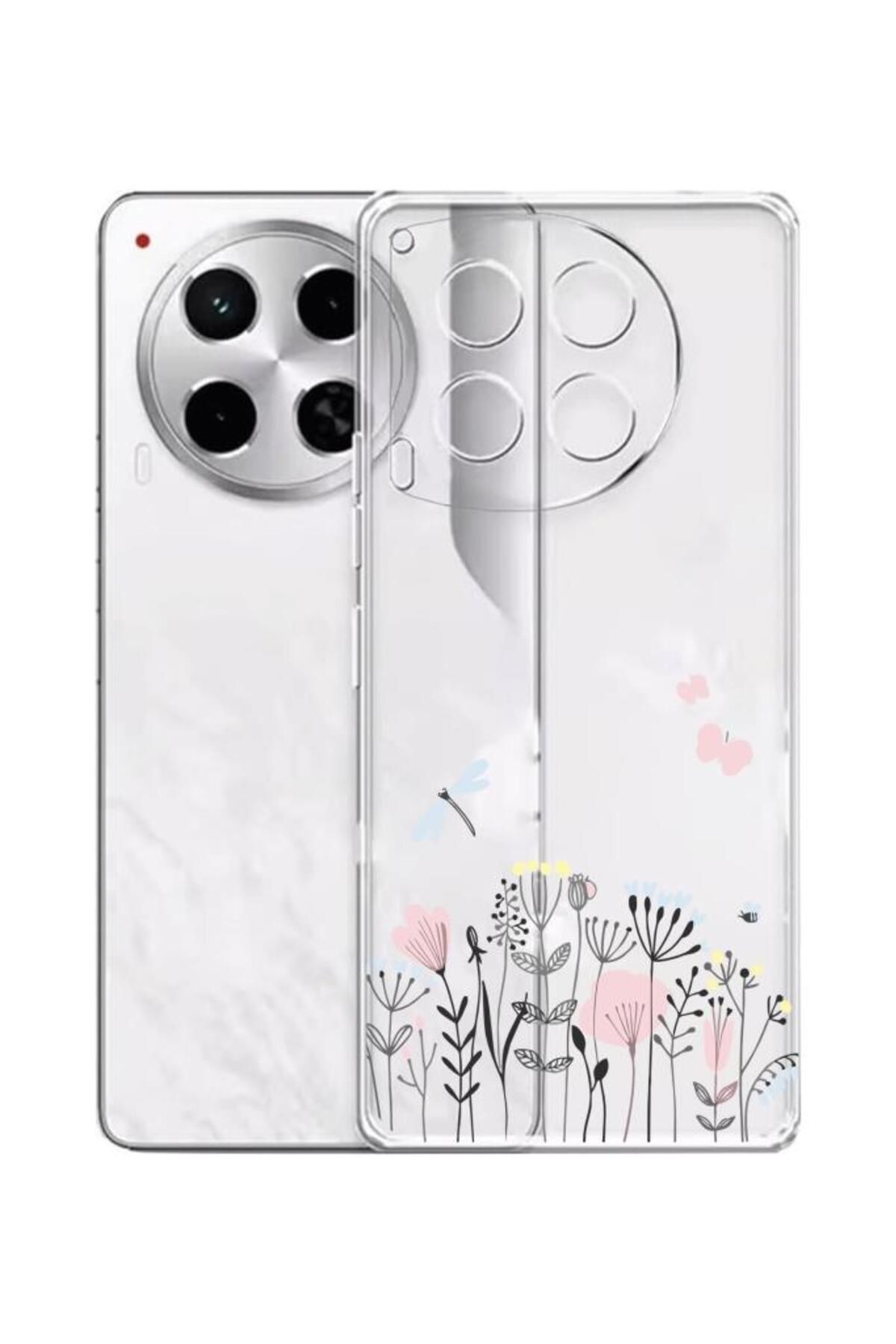 3GEN CASE Tecno Camon 30 Uyumlu Desenli Şeffaf Silikon Kılıf