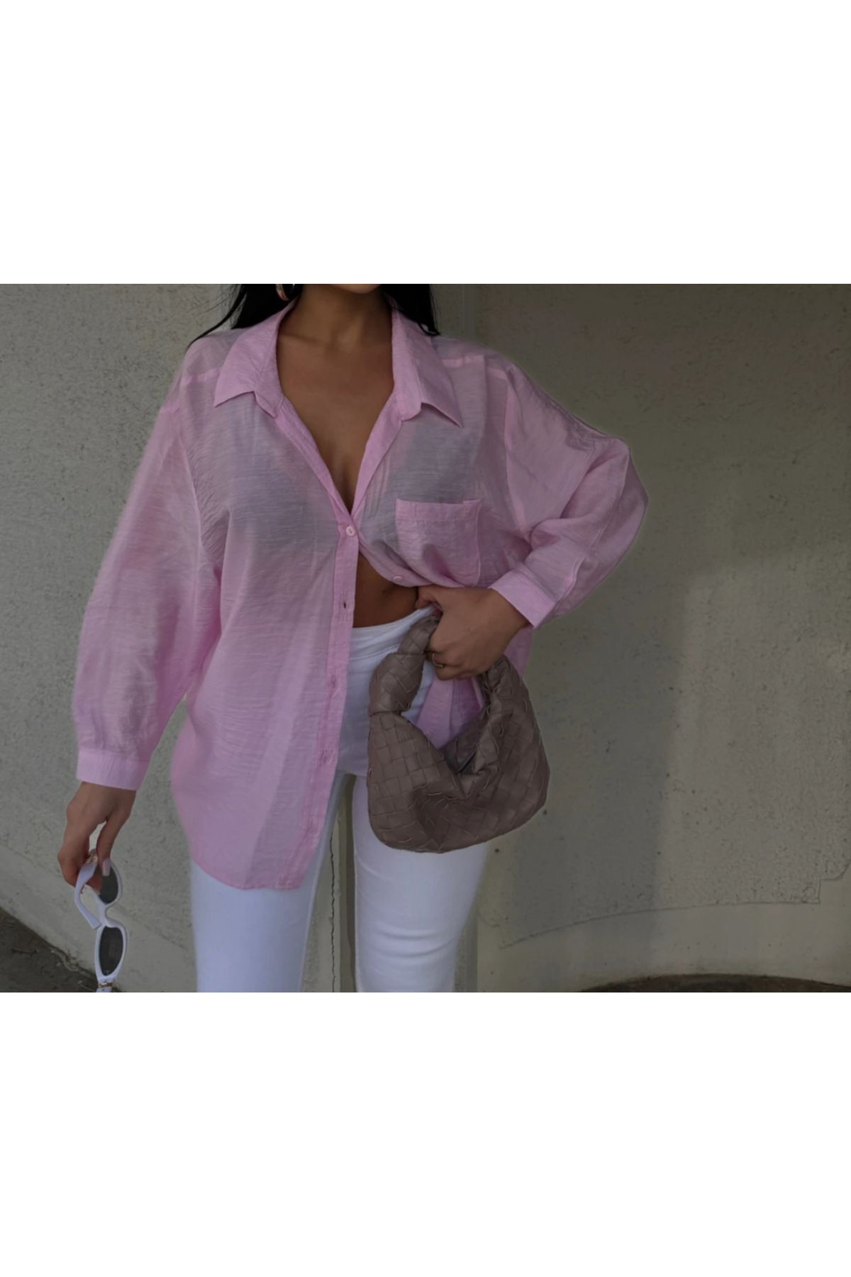 VOOLSTYLE PEMBE MODAL GÖMLEK