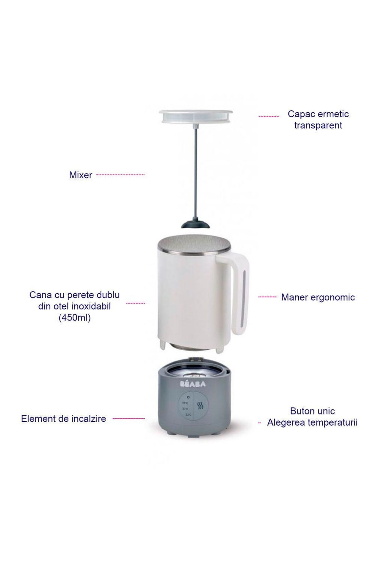 Beaba-Preparator lapte Beaba MilkPrep, Capacitate 450 ml (Alb/Gri) 11
