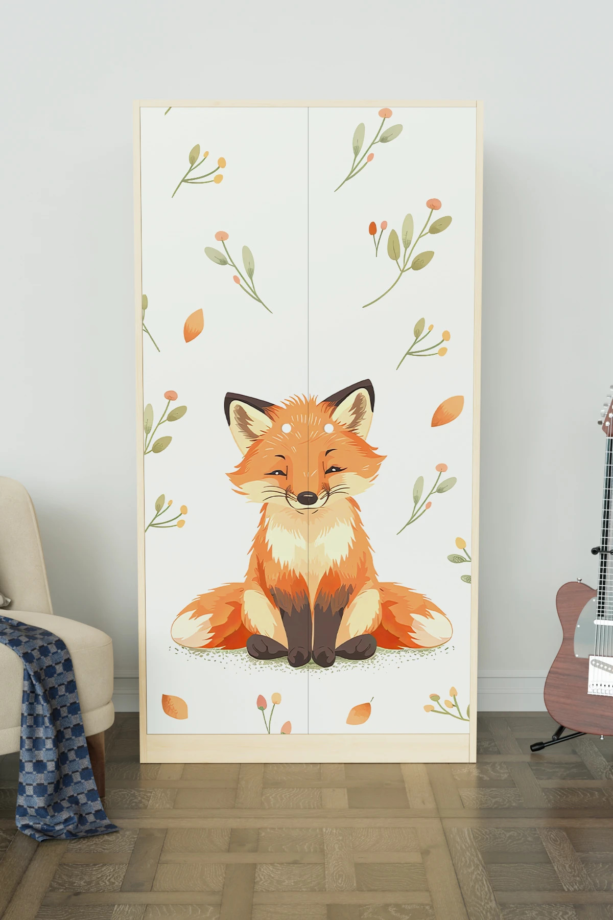 Hediyeler Kapında Foxie Design "Calista" Gardırop 5 Raflı Askılı Çocuk Odasi Elbise Dolabı fotoğrafı 2 (önizleme)