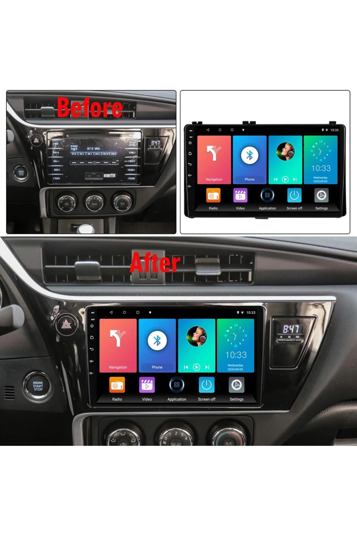 SOUNDCİTY TOYOTA COROLLA 2016-2018 MULTİMEDYA CARPLAY EKRAN SETİ 4 GB RAM 64 HAFIZALI