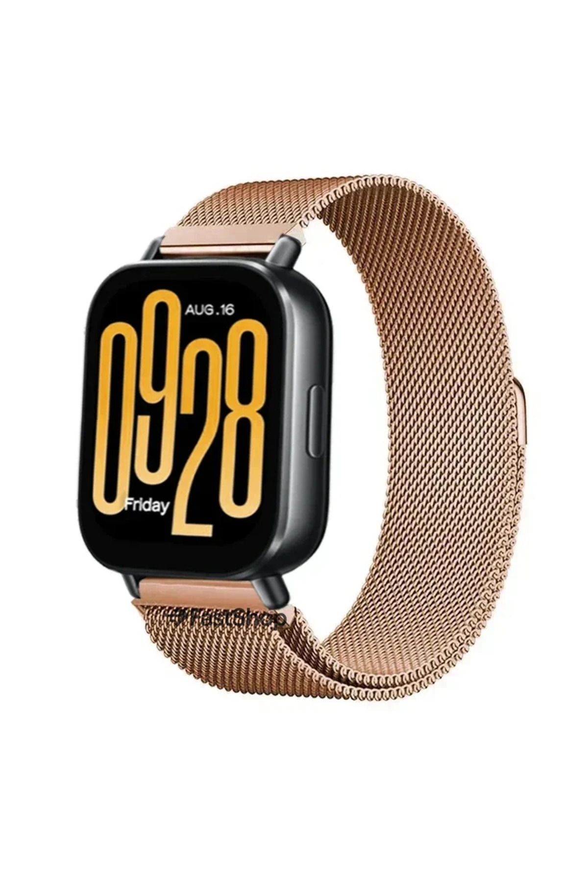 MMPSHOP Xiaomi Redmi Watch 5 Active / Watch 5 Lite Uyumlu 22mm Örgü Metal Hasır Manyetik akıllı saat Kordonu