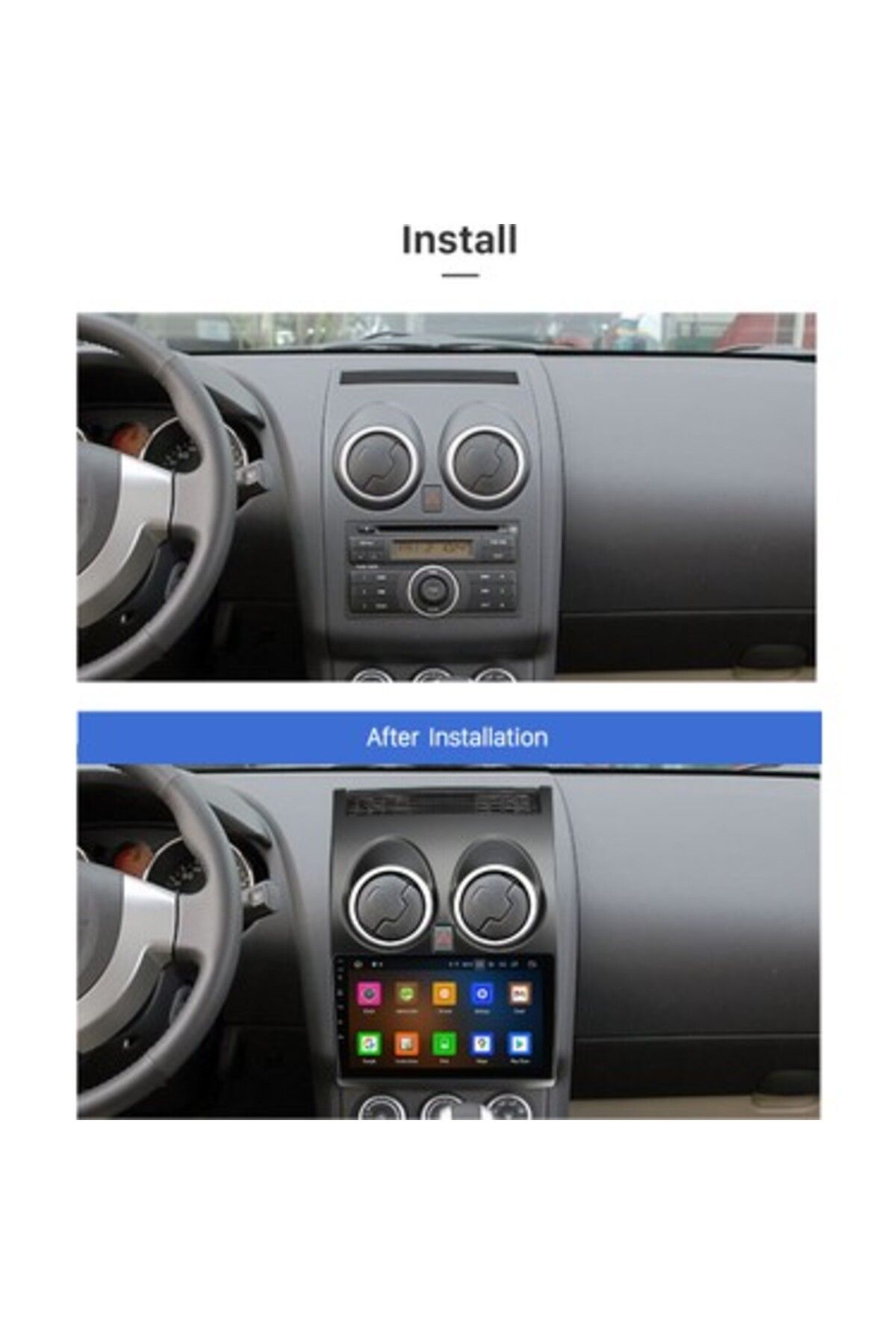 SOUNDCİTY NİSSAN QASHQAİ 2008-2014 MULTİMEDYA CARPLAY EKRAN SETİ 2 GB RAM 32 HAFIZALI
