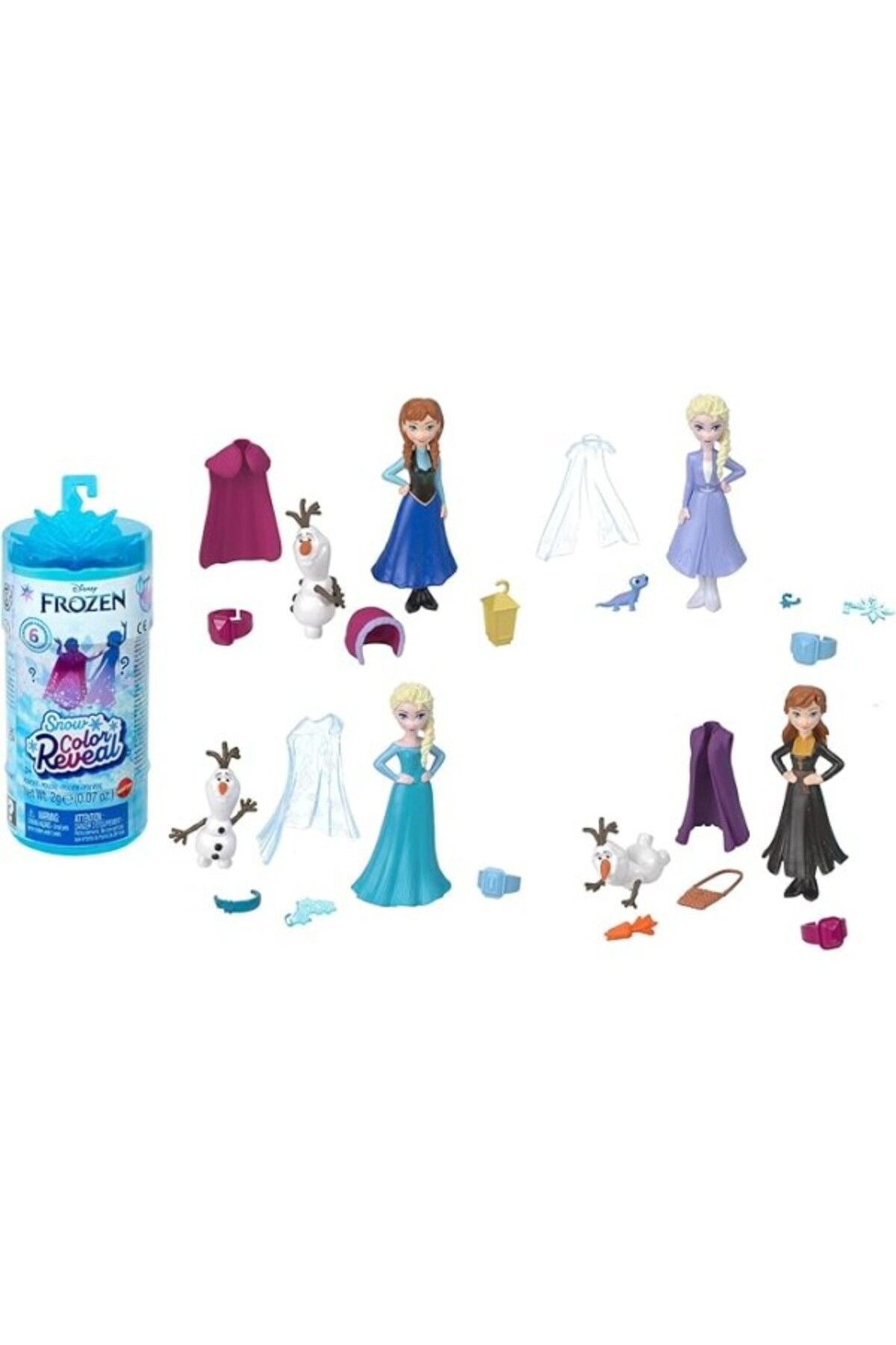 ShopZum Frozen Karlar Ükesi Color Reveal Renk Değiştiren Prenses Bebekler