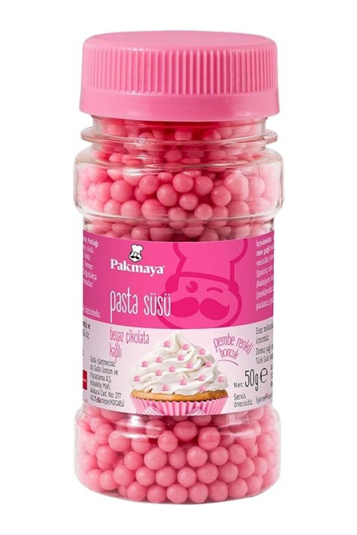 ShopZum Pasta Süsü Pembe Boncuk 50 Gr