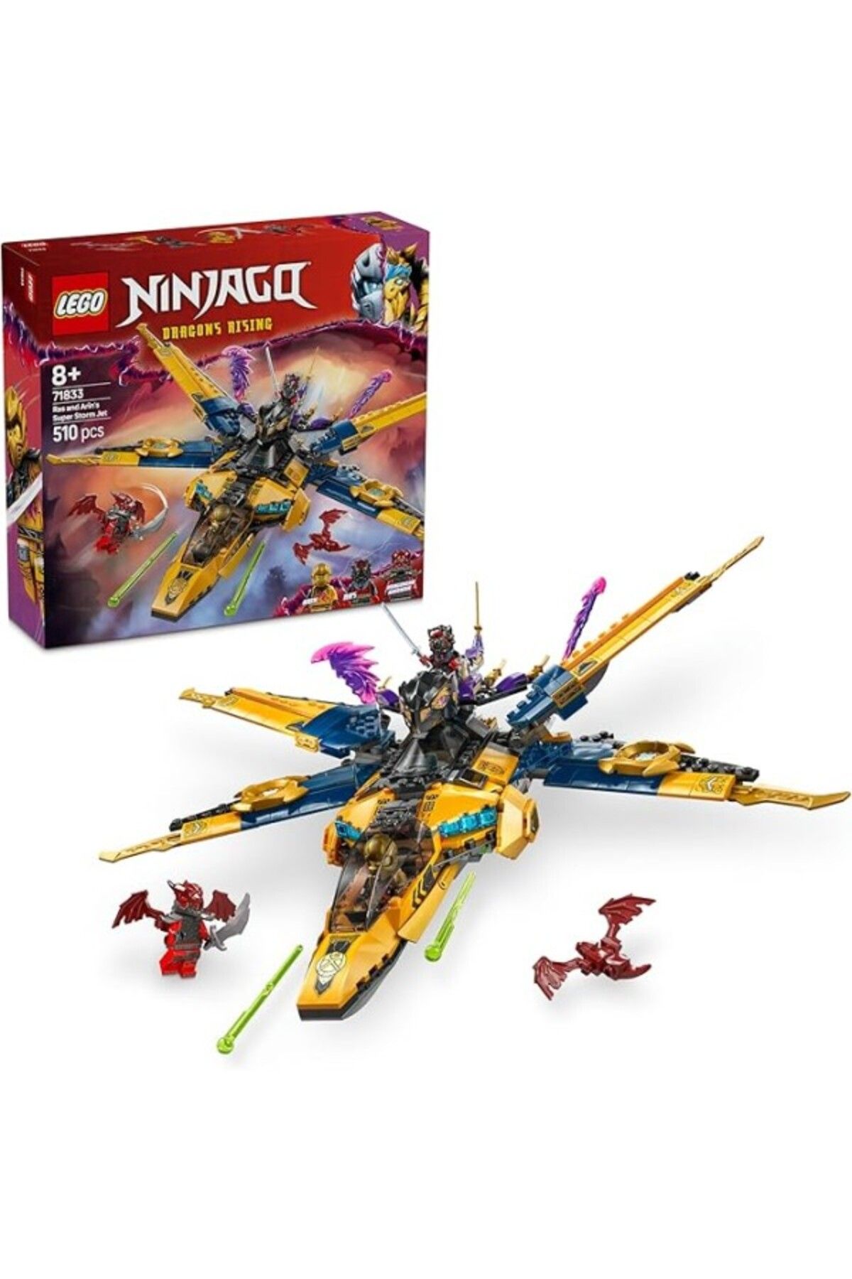 ShopZum Lego Ninjago Ras Ve Arin'In Süper Fırtına Jeti 71833-8 Yaş Ve Üzeri Çocuklar Için 3 Ninja Minifigür