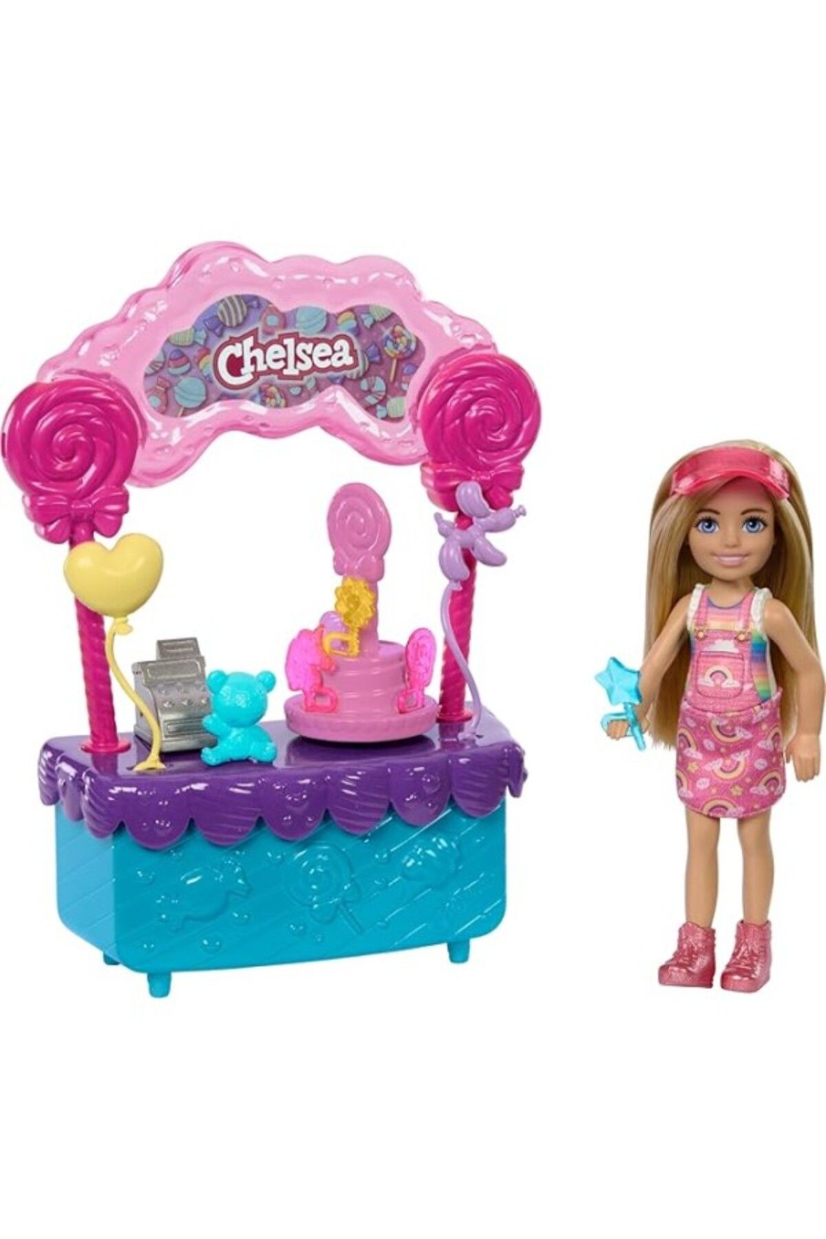 ShopZum Chelsea'Nin Şeker Dükkanı Oyun Seti Chelsea Ve Lolipop Standı, Aksesuarlar Içeren 10
