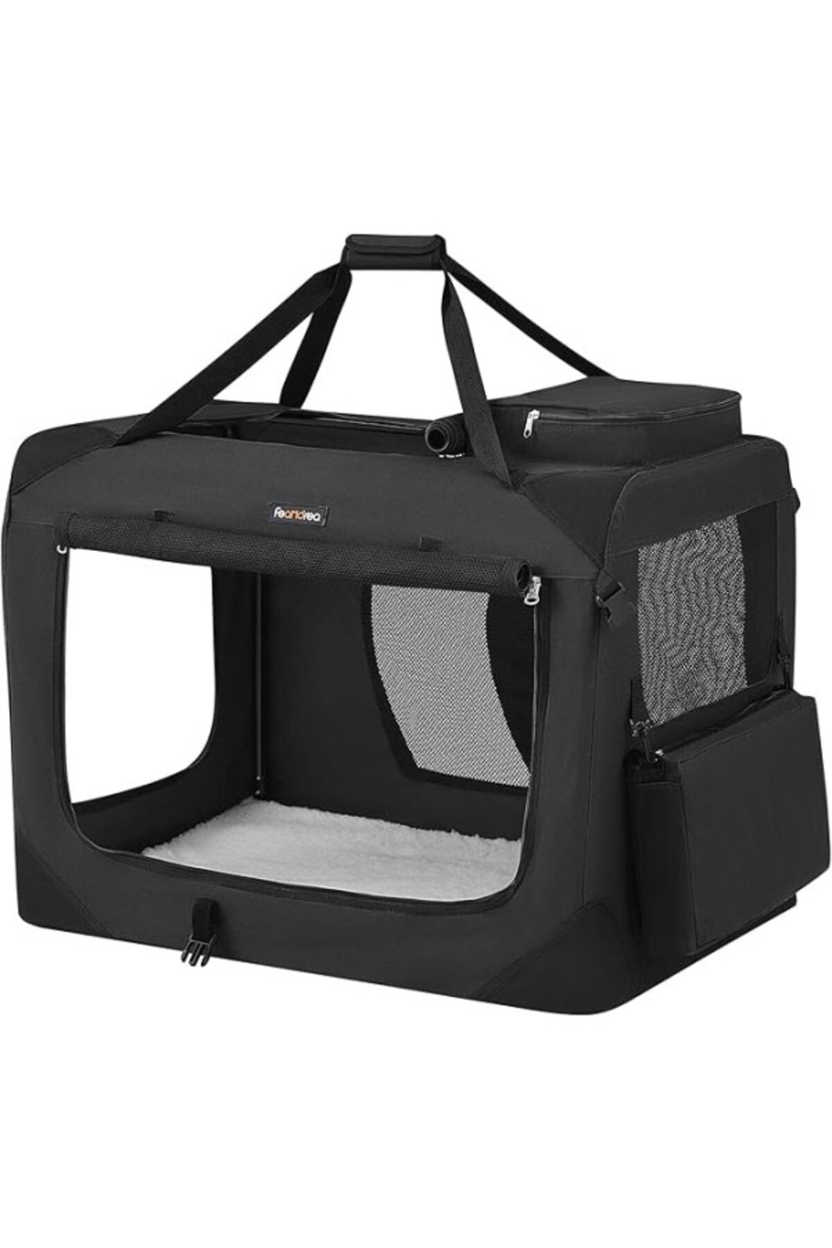 ShopZum Köpek Kutusu, Köpek Çantası, Katlanabilir, 81 X 58 X 58 Cm, Siyah