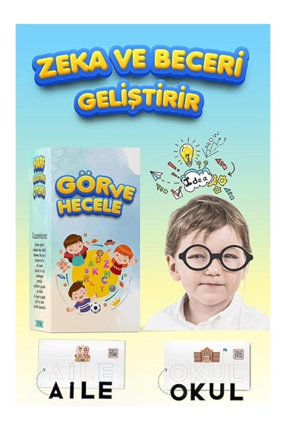 ShopZum Harf Eşleştirme Oyunu Duyusal Eğitici Oyuncak - Eğlenceli Alfabe Öğrenme Ebeveyn