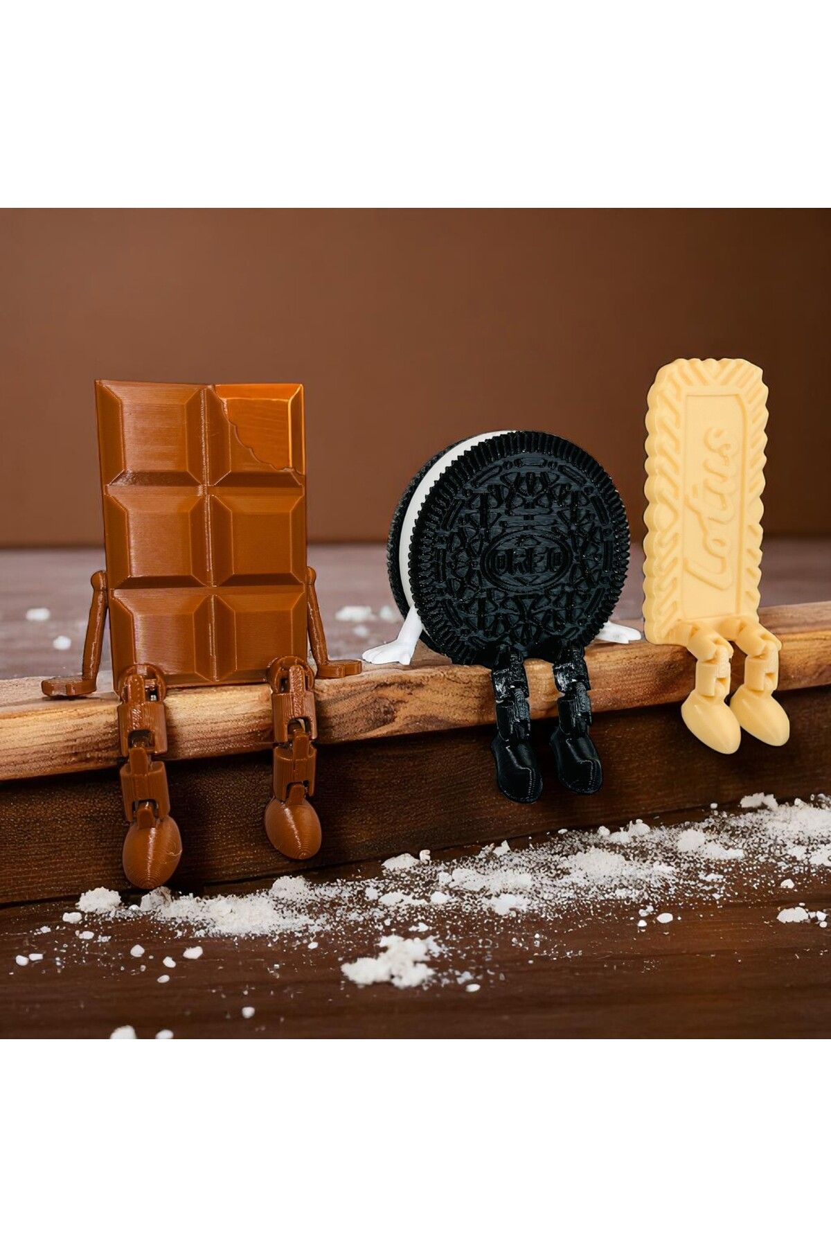 poptoons Kahve Köşesi Dekor Figürü 3’lü – Oreo Çikolata Bisküvi