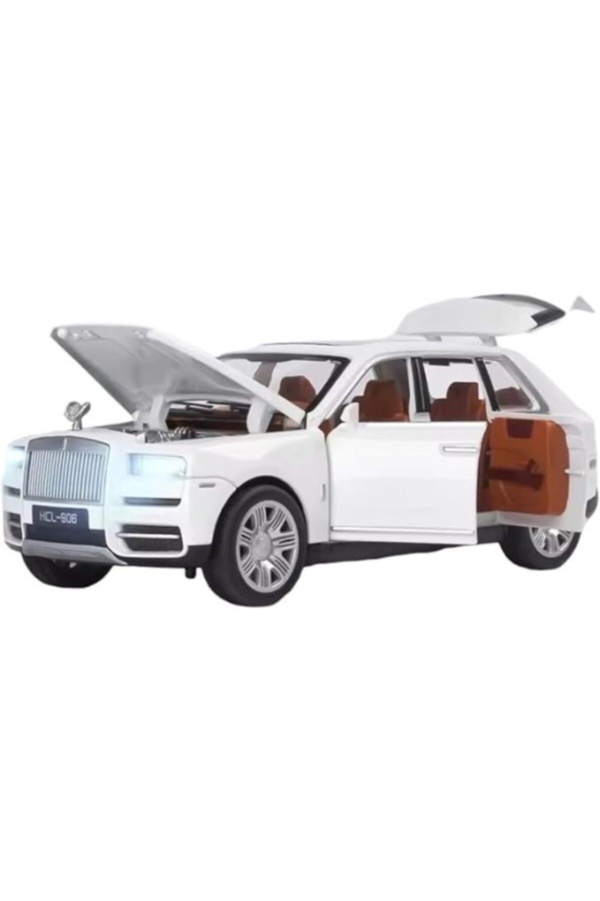 ShopZum Oyuncak Metal Buhar Atan Led Işıklı Ses Efektli 1:22 Ölçek Rolls Royce Model Jip Araba Diecast