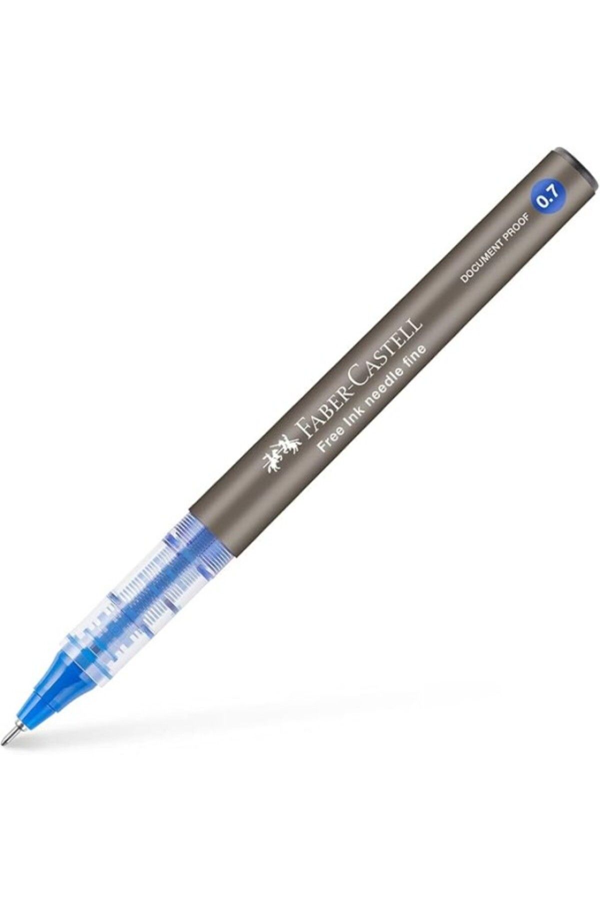 ShopZum Faber-castell Free Ink Roller Kalem 0.7, Mavi, Silinmez Kalıcı Mürekkep, Iğne Uçlu, Akıcı Yazım