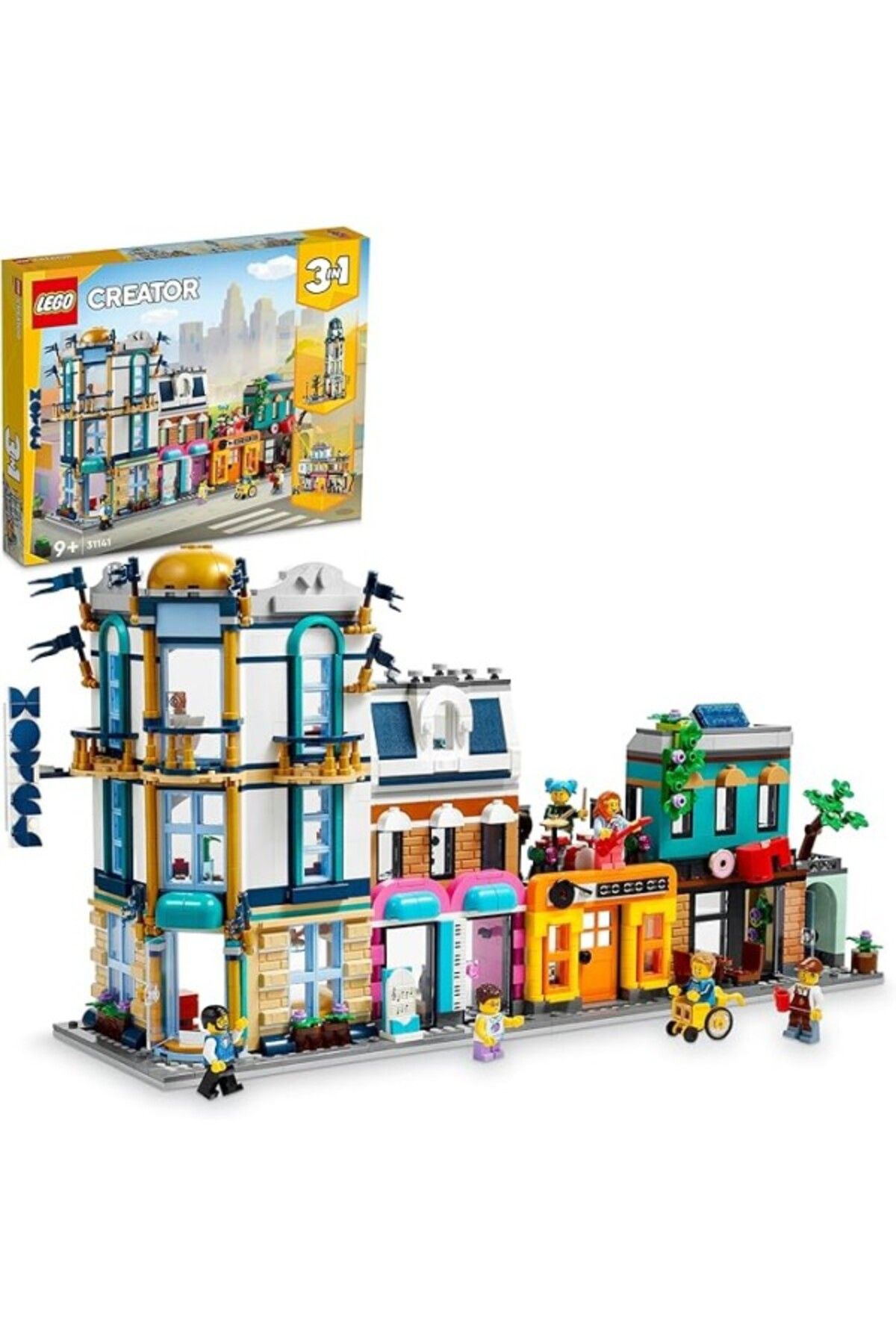 ShopZum Lego® Creator 3’Ü 1 Arada Ana Cadde 31141-9 Yaş Ve Üzeri Çocuklar Için Oyuncak Bir Şehir, Art Deco
