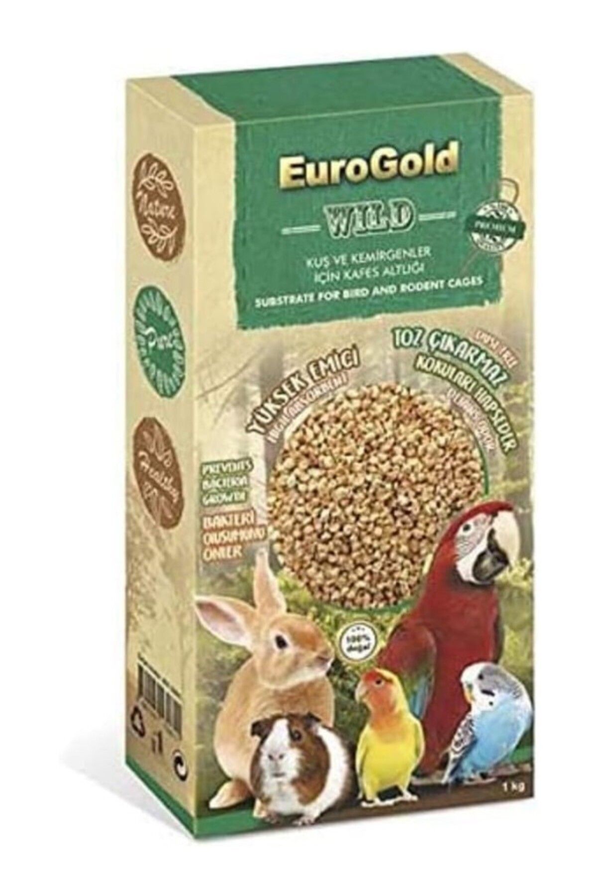 ShopZum 4513061 Kemirgen Ve Kuşlar İçin Mısır Koçanı Taban Altlığı, 1 Kg