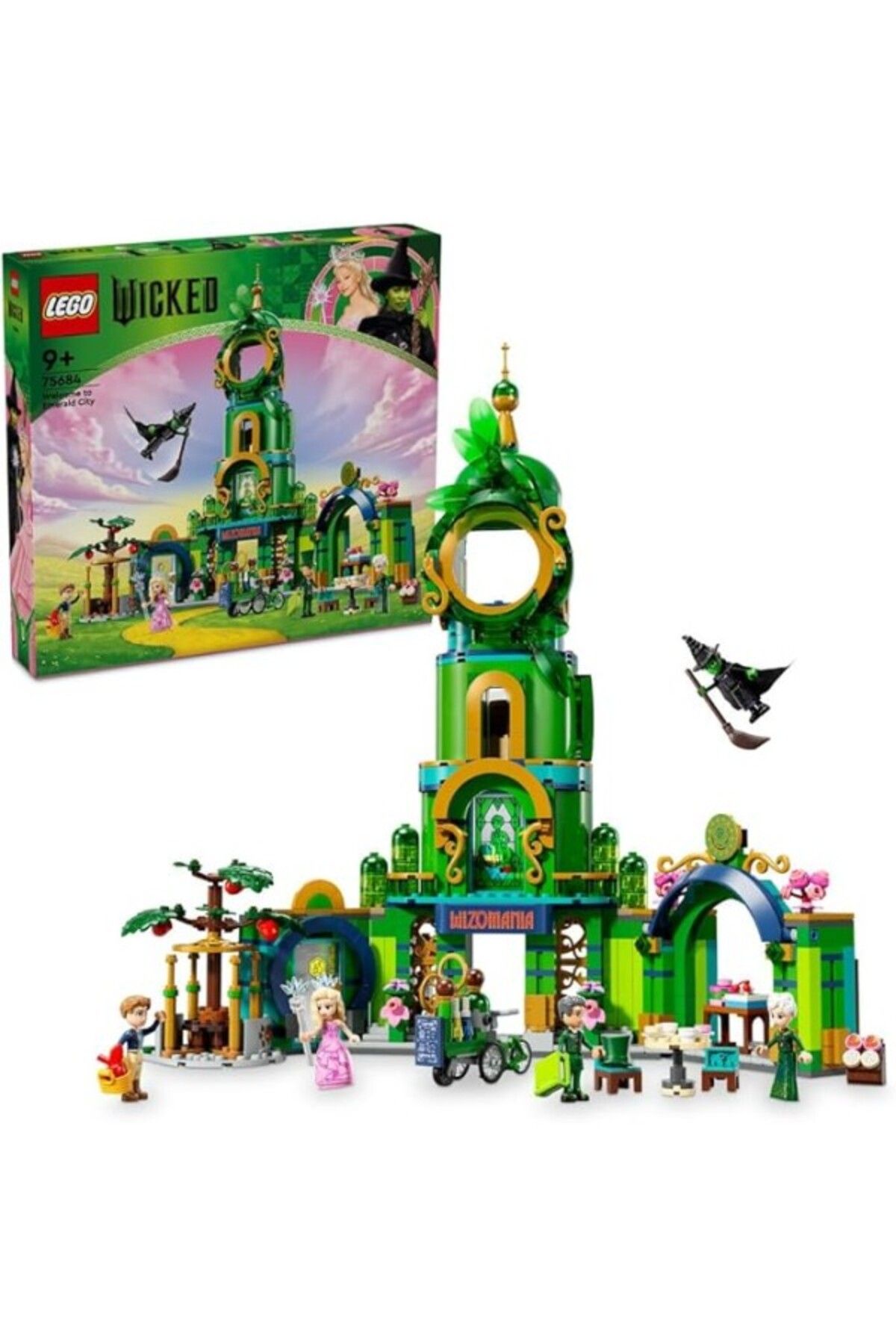 ShopZum Wicked Emerald City’Ye Hoş Geldiniz 75684-9 Yaş Ve Üzeri Çocuklar Kule Modeli, Glinda Ve