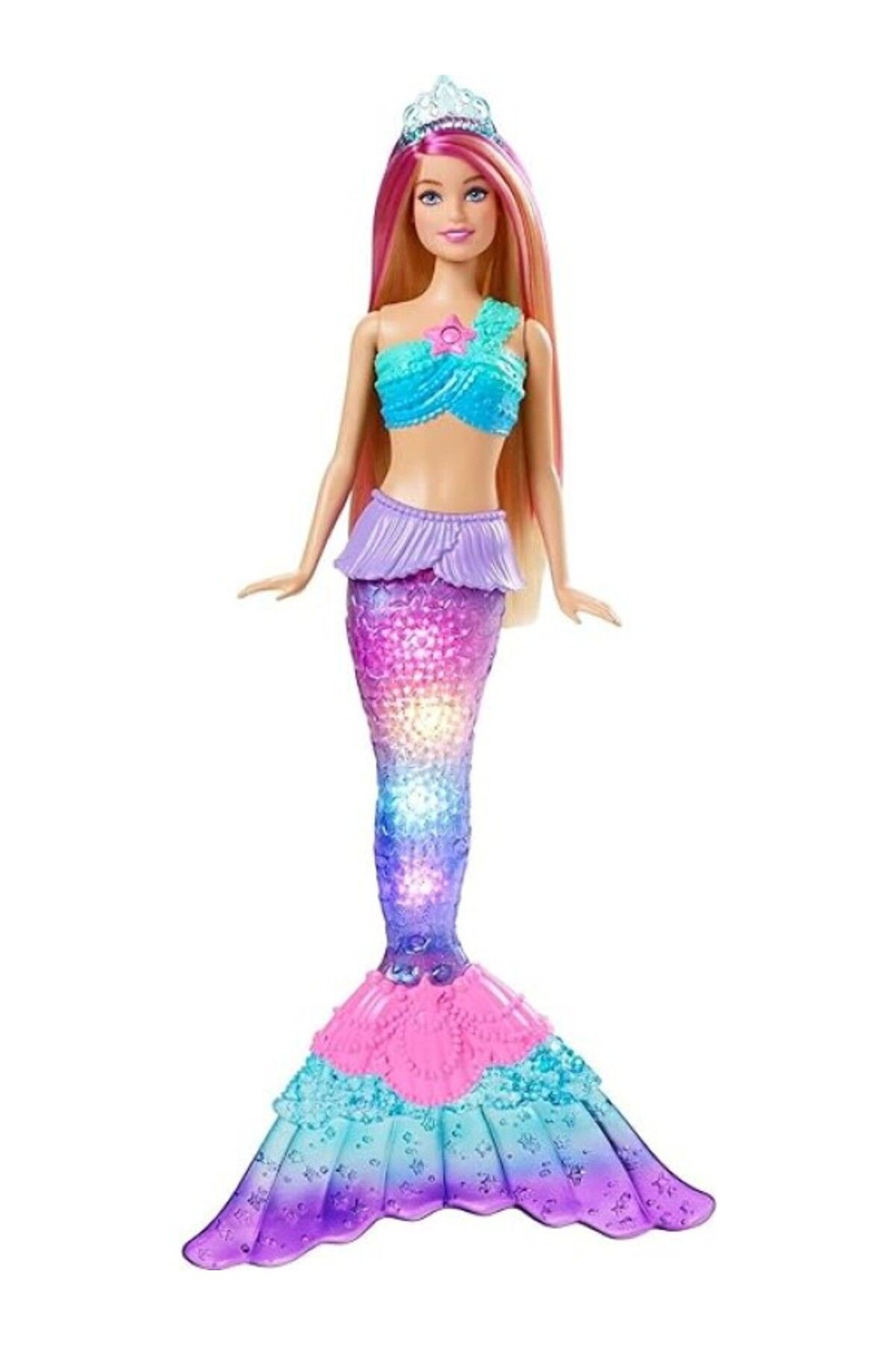 ShopZum Barbie Dreamtopia Işıltılı Deniz Kızı Barbie™ Işıltılı Deniz Kızı Bebek, Işıklı, 3-7 Yaş Hdj36