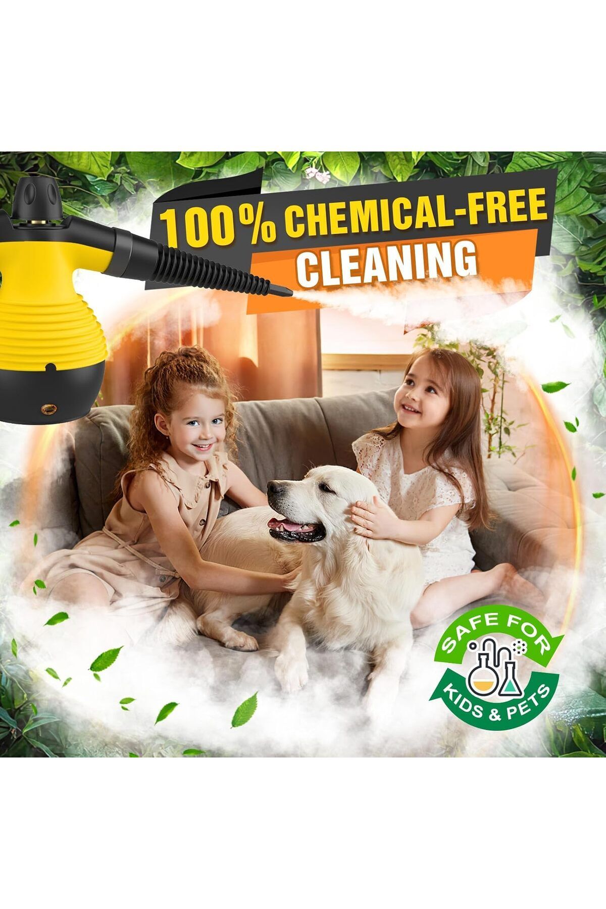 Denx-1050W Portable Handheld Steam Cleaner Ser, With 9PCS Accessory, 110V, High Temperature, for home 5