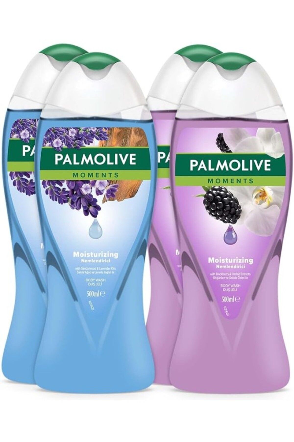 ShopZum Palmolive Moments Lavanta Yağları Ve Böğürtlen Ile Nemlendirici Banyo Ve Duş Jeli 500ml X 4 Adet