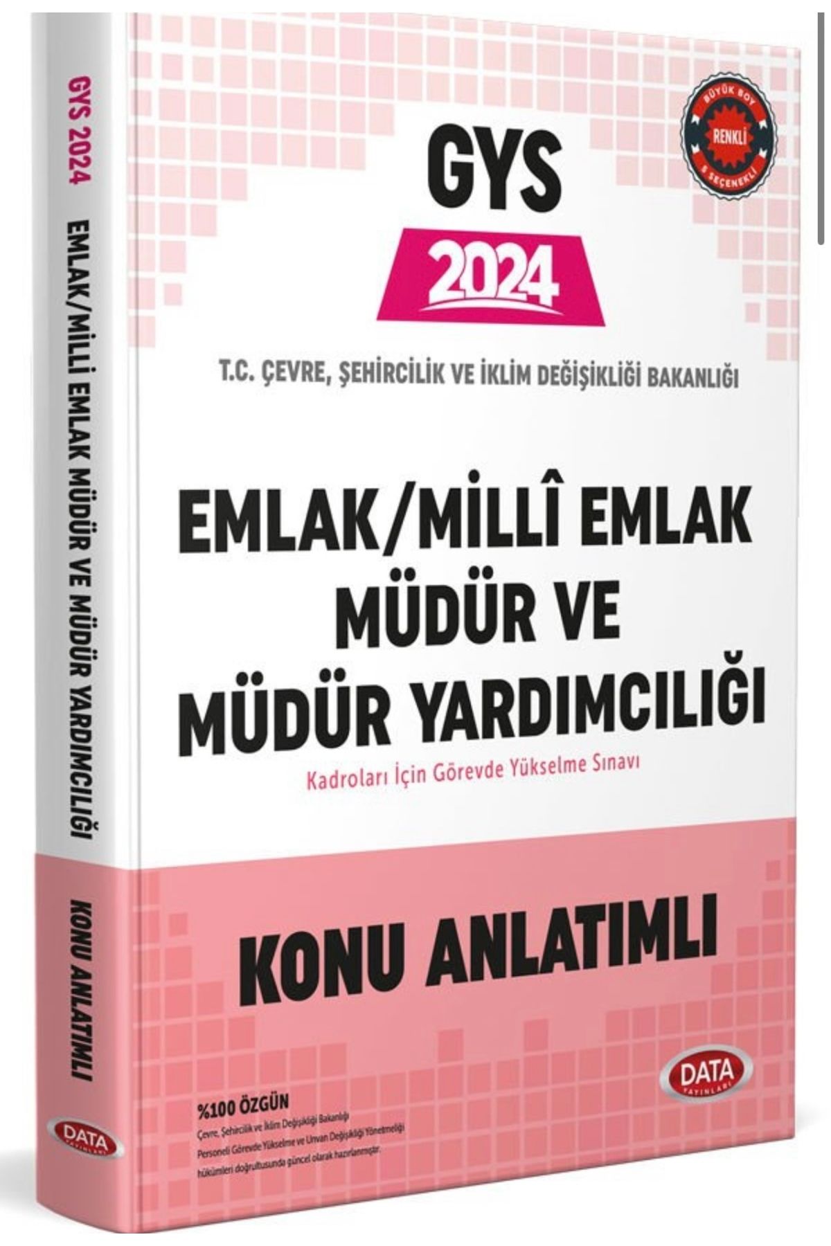 Data Yayınları Çevre ve Şehircilik Bakanlığı GYS Emlak - Milli Emlak Müdür ve Müdür Yardımcılığı Konu Anlatımlı