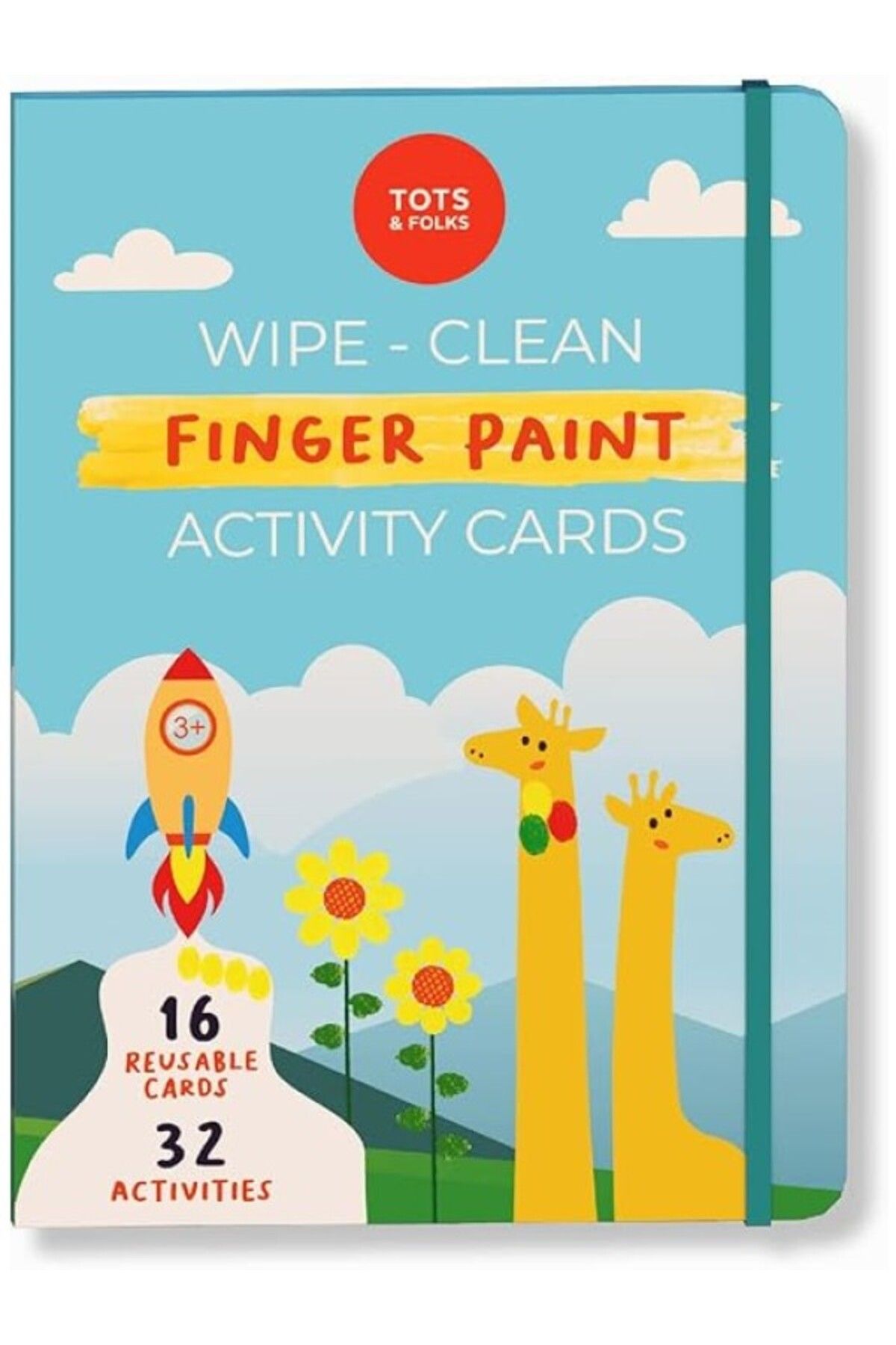 ShopZum Wipe Clean Finger Paint Activity Cards - Silinebilir Parmak Boyası Aktivite Kartları - Fingerprint