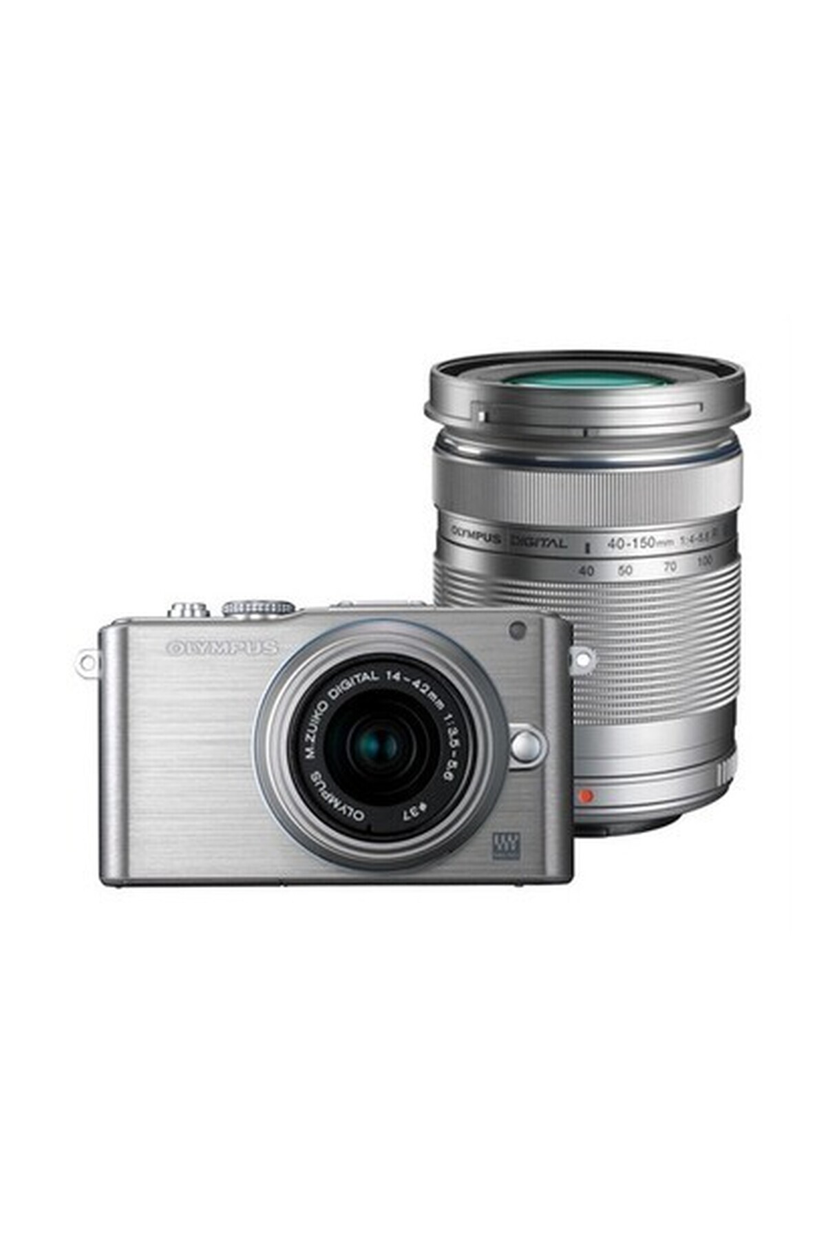 ❤️OLYMPUS❤️E-PL3❤️元箱有❤️Wi-Fi転送可能❤️80710 Olympus E-PL3 Gümüş+14-42mm+40-150mm Double Zoom Kit 12 MP Aynasız