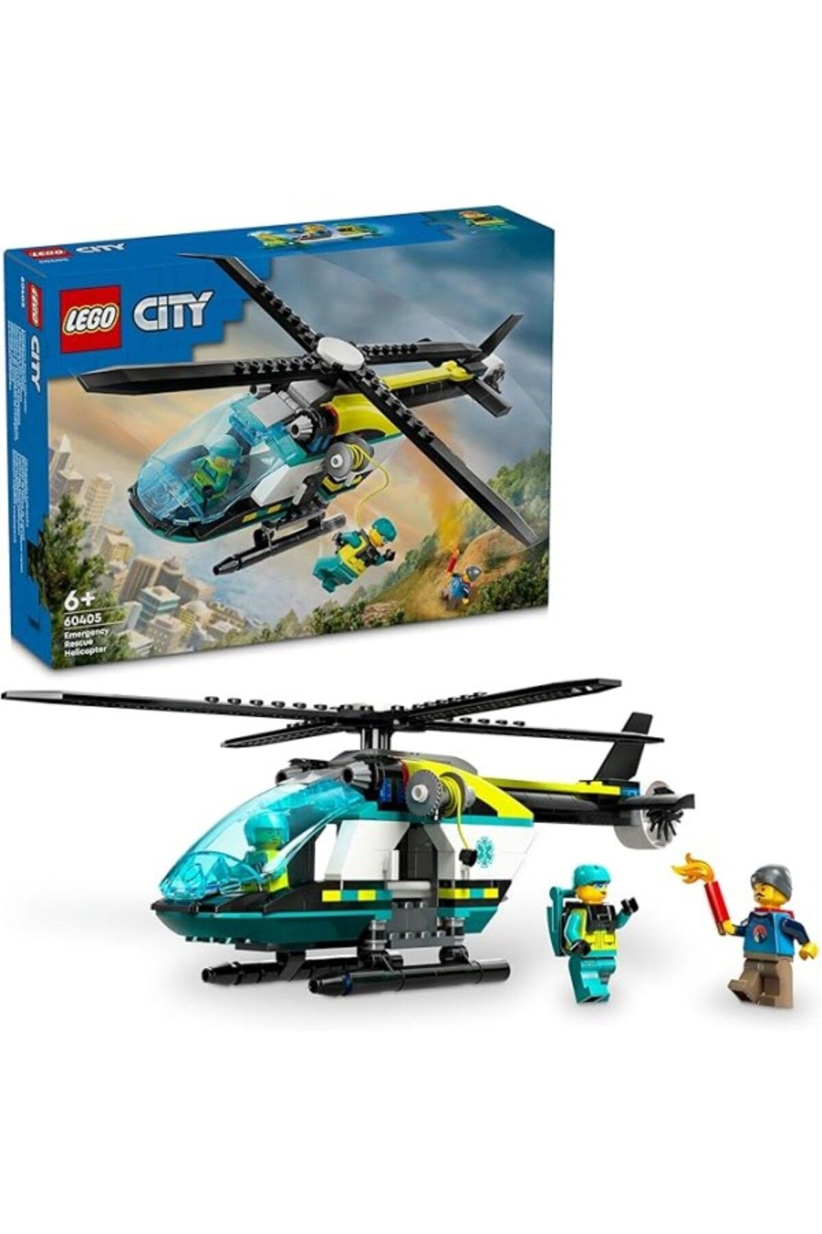 ShopZum City Acil Kurtarma Helikopteri 60405-6 Yaş Ve Üzeri Çocuklar Helikopter İçeren Yaratıcı