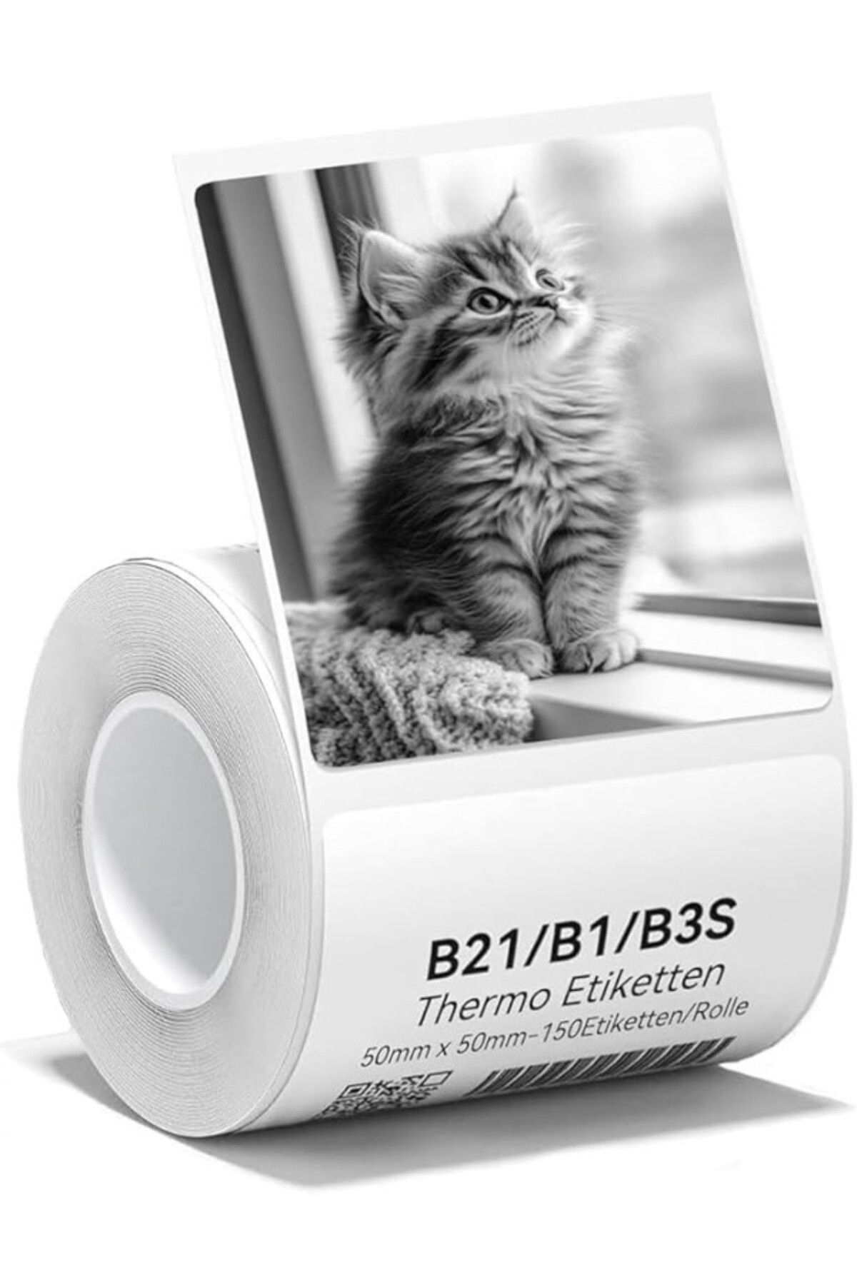 ShopZum Niimbot 1 X Etiket B1 B21 B3S Etiket Yazıcısı Ile Uyumlu, 50 X 50 Mm Etiket Kağıdı, Beyaz Etiket