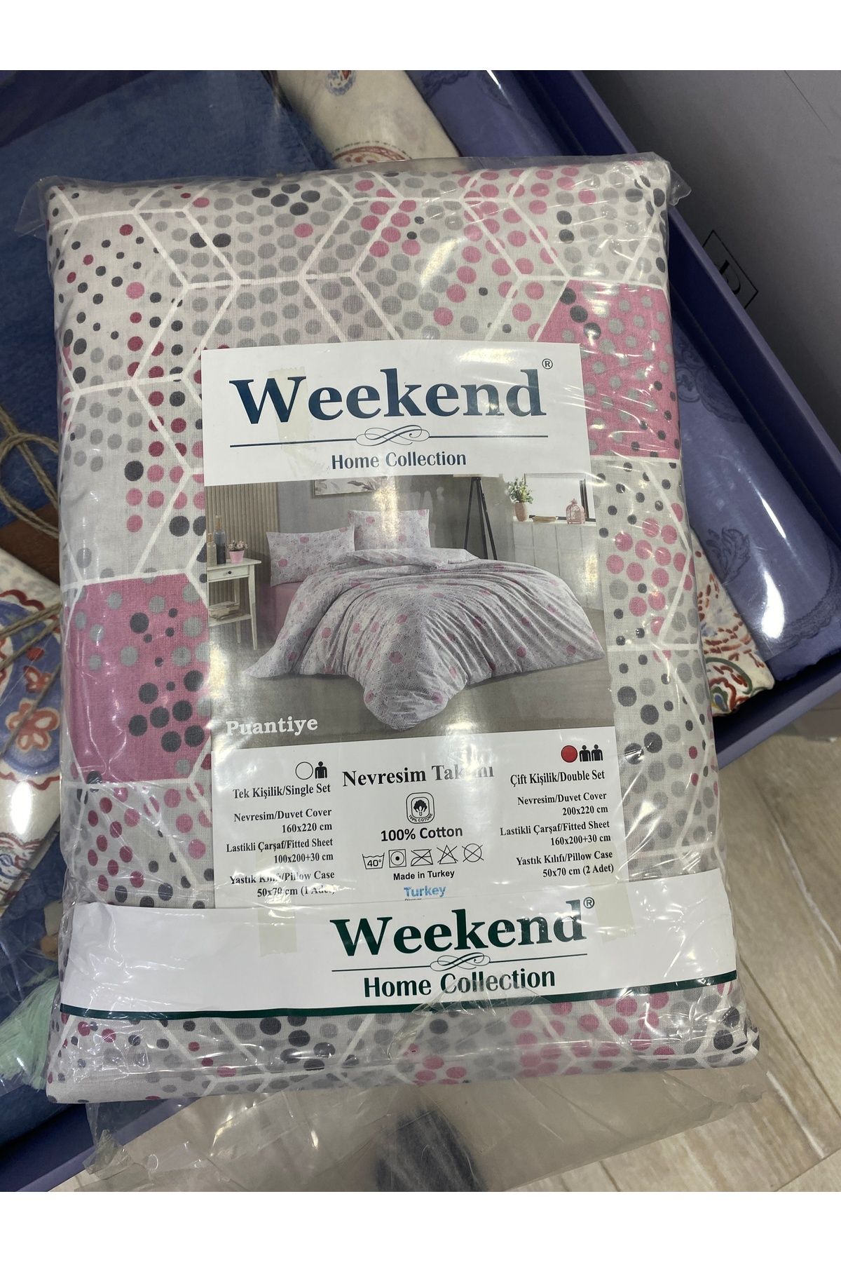 ACAR HOUSE WEEKEND LASTİKLİ ÇARŞAFLI PAMUK ÇİFT KİŞİLİK NEVRESİM TAKIMI