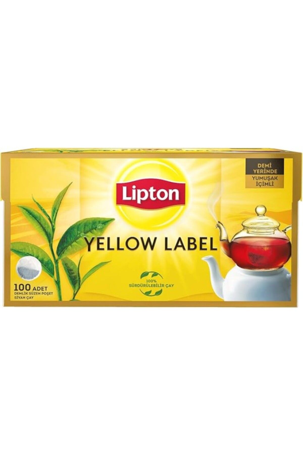 ShopZum Yellow Label Demlik Poşet Siyah Çay 100'Lü Paket