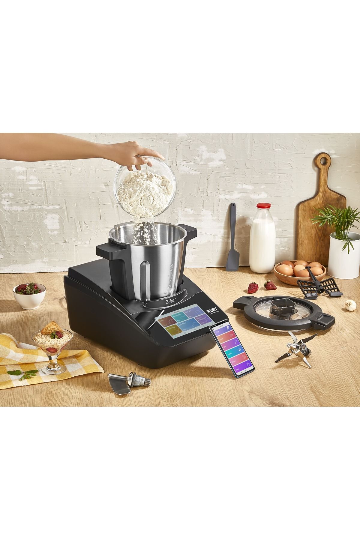 Zilan-Zln9341 Multifunctional Food Processor, 1700w, 4.7l, 18 Functions, Wifi, Mobile Application 8