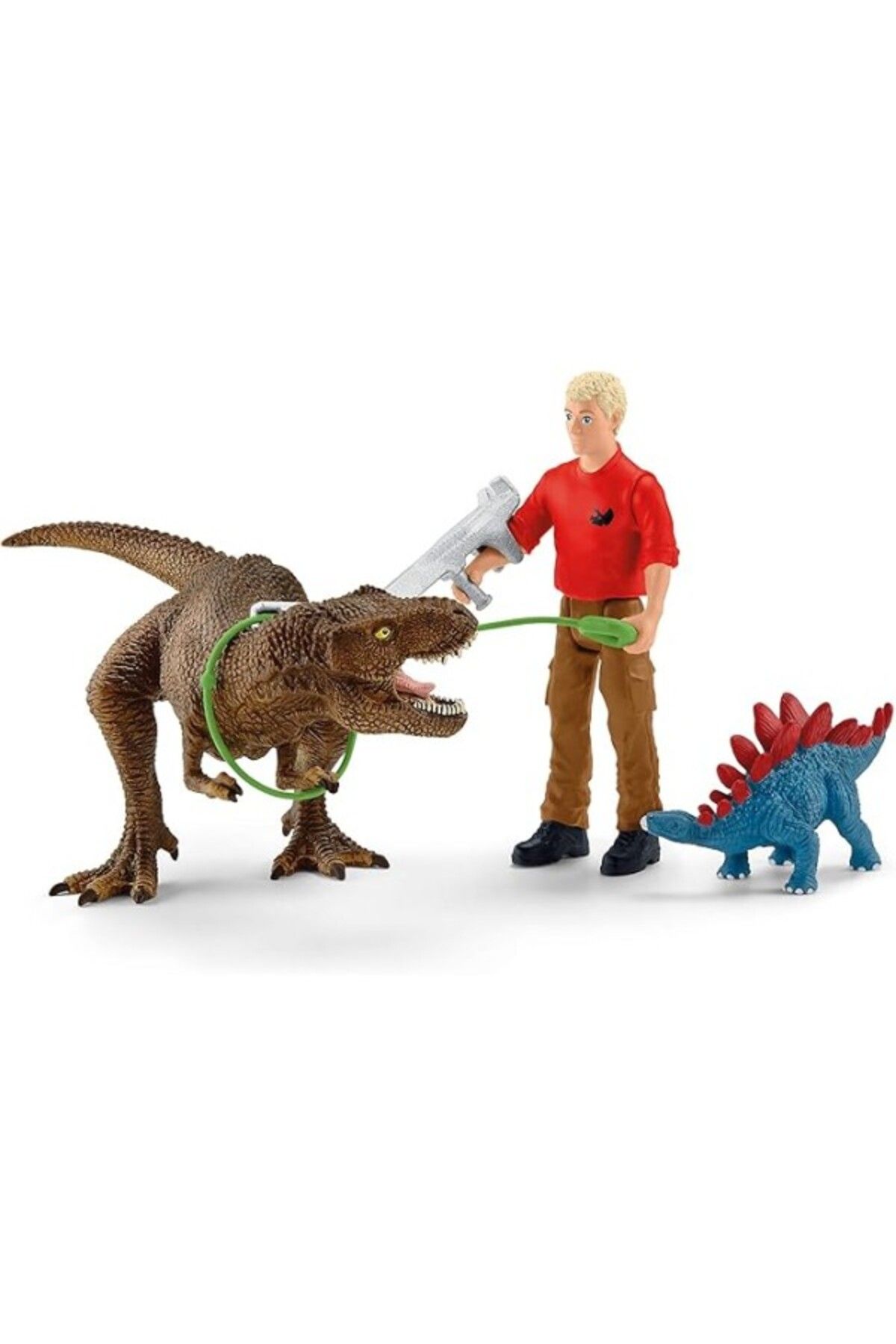 ShopZum Schleich 41465 Tyrannosaurus Saldırısı Oyuncak Figürü, Çok Renkli