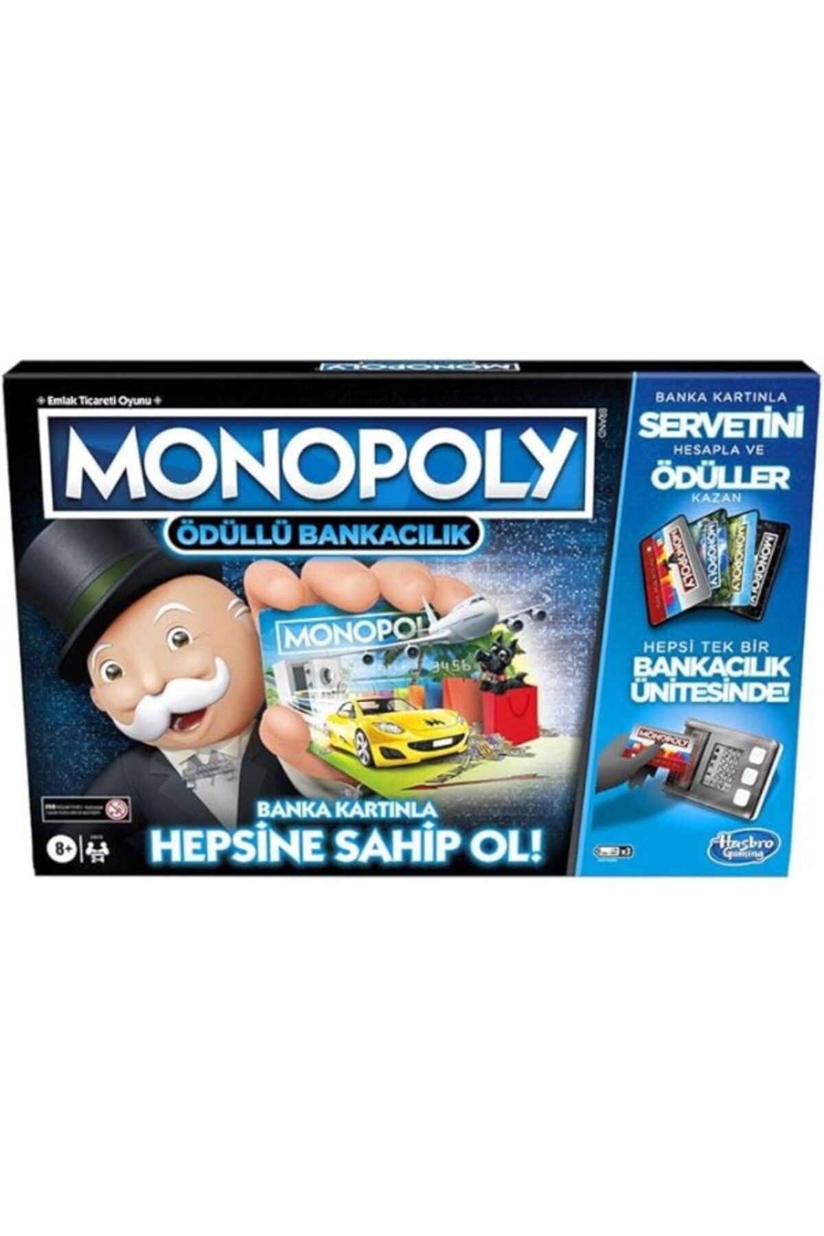 ShopZum Hasbro Gaming Monopoly Ödüllü Bankacılık Kutu Oyunu, 8+ Yaş, 2-4 Oyuncu