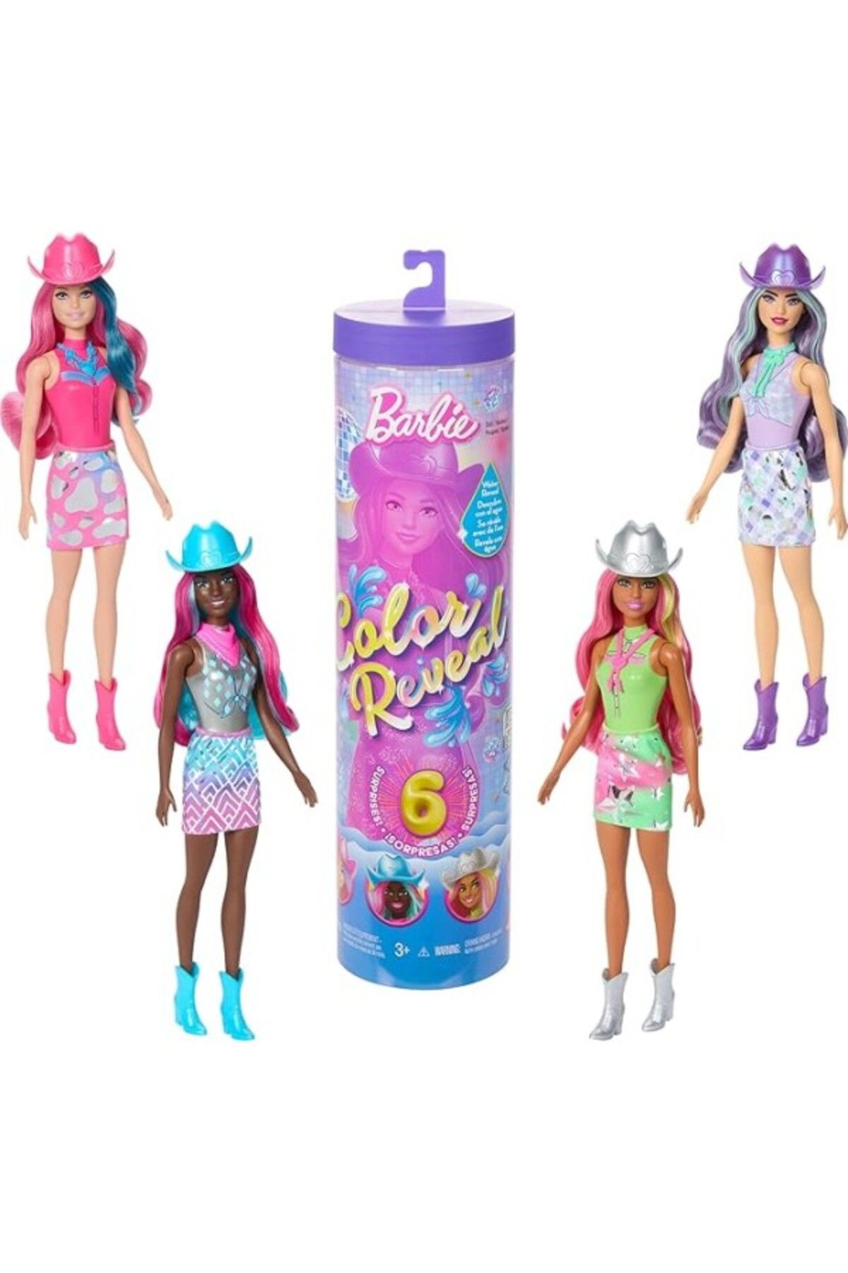 ShopZum Barbie Color Reveal™ - Renk Değiştiren Sürpriz Barbie Disco Star Serisi, 3y , Jcp01
