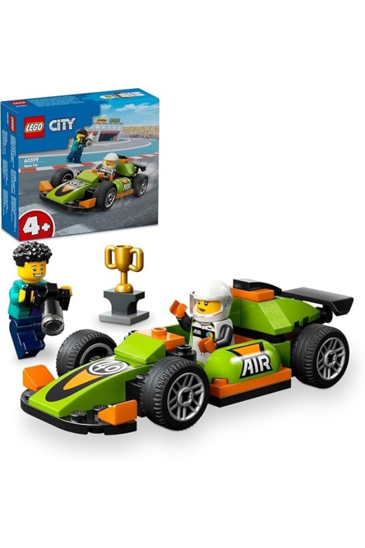 ShopZum City Yeşil Yarış Arabası 60399-4 Yaş Ve Üzeri Çocuklar Oyuncak Yarış Aracı İçeren Yaratıcı