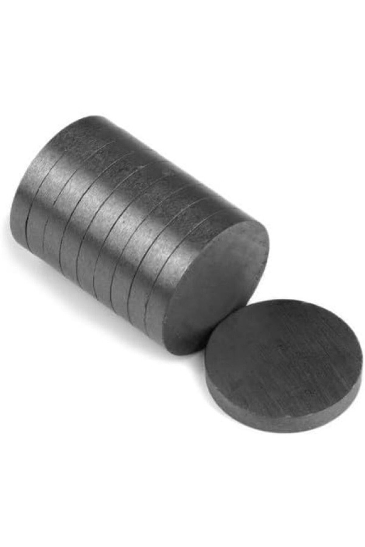 ShopZum 250 Adet Ikah Şekeri Ferrit Mıknatıs Kömür Mıknatıs Y30 Güçlü D12X3 Mm
