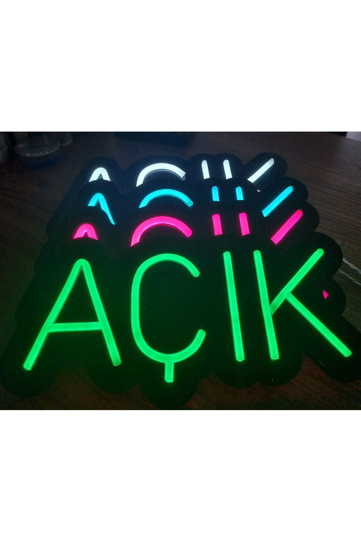 HM NEON LİGHT Açık Yazılı İşletmeler İçin Kapıya Neon Tabela