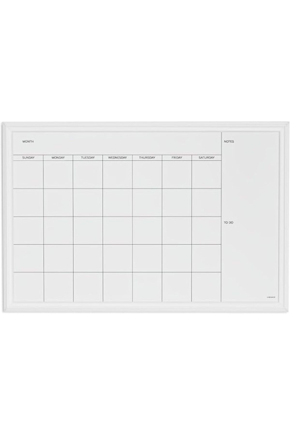 ShopZum Marka Manyetik Tahta Folyos, Dvar Tahtası, Tebeşir Tahtası, 50,8 X 76,2 Cm, Beyaz Ahşap