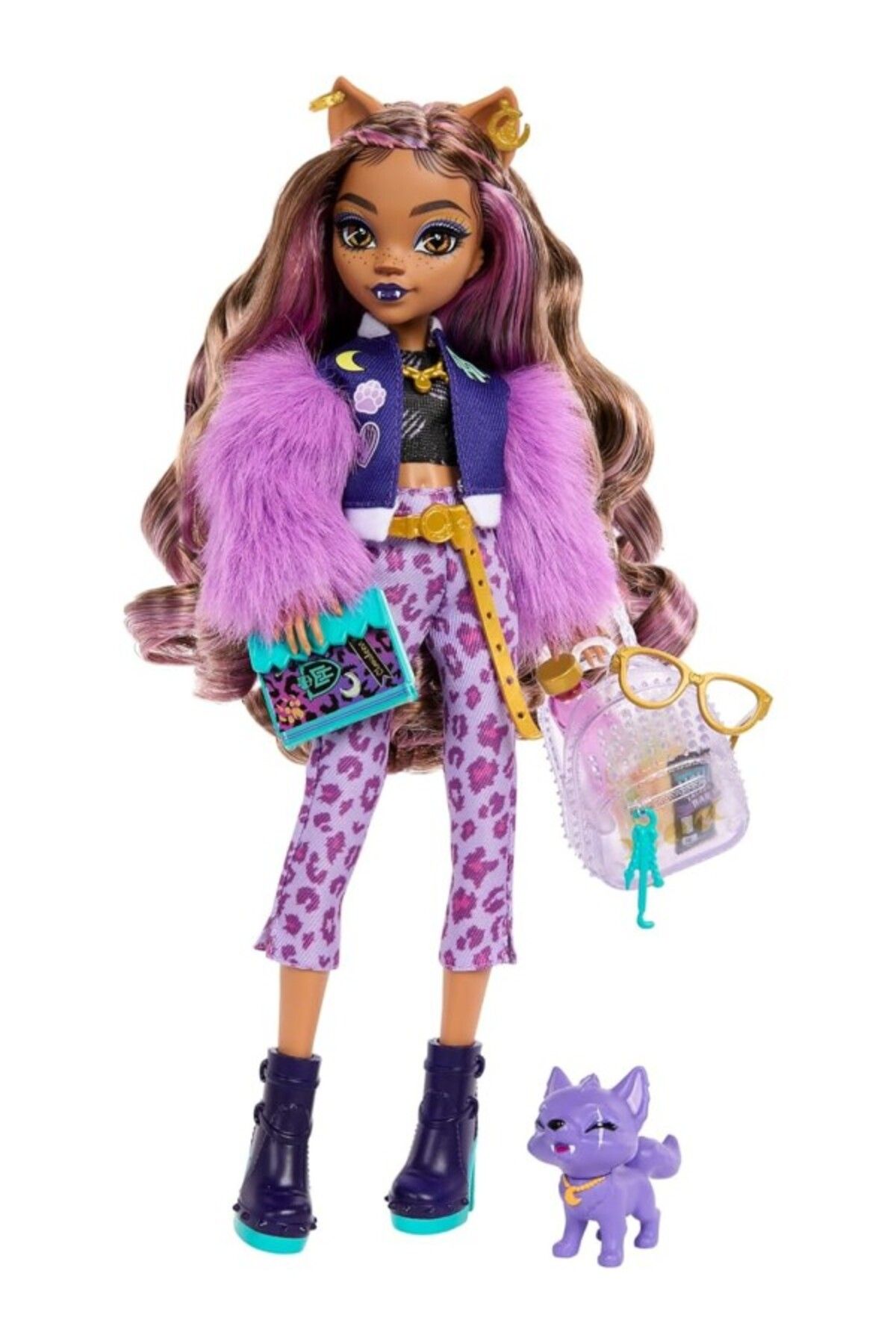 ShopZum Monster High Acayip Havalı Arkadaşlar - Clawdeen Yavru Köpeği Crescent Ve Aksesuarlarıyla Monster
